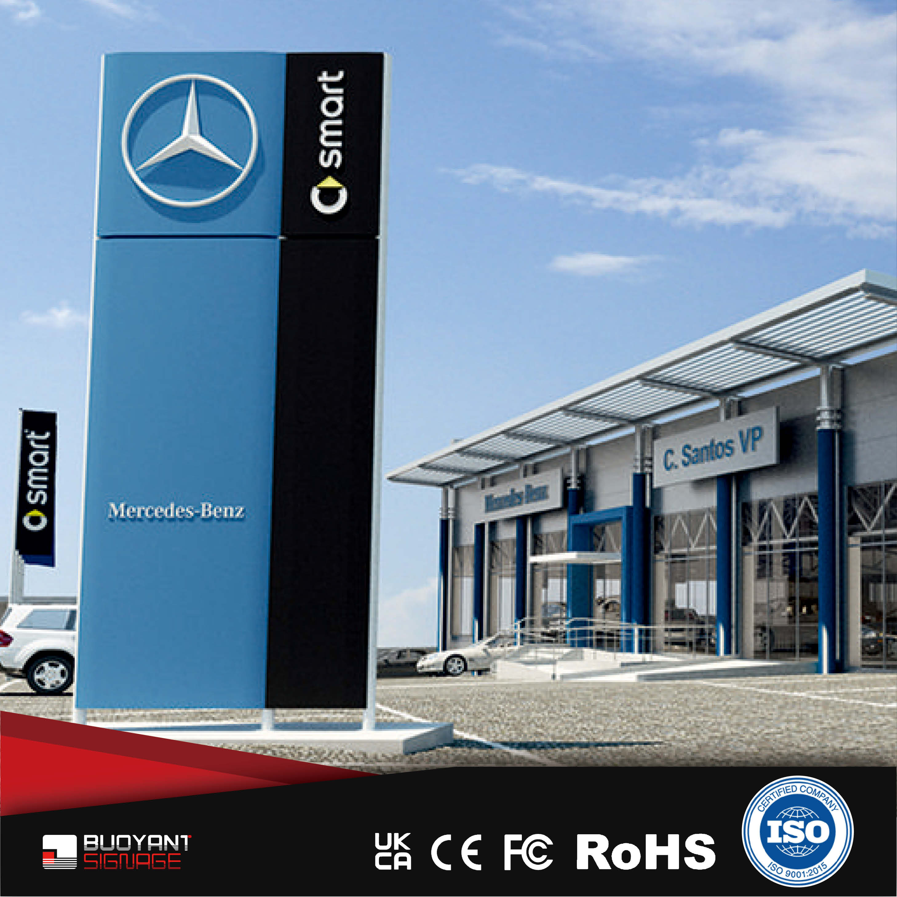 Factory - Built Car Dealership Pylon Sig