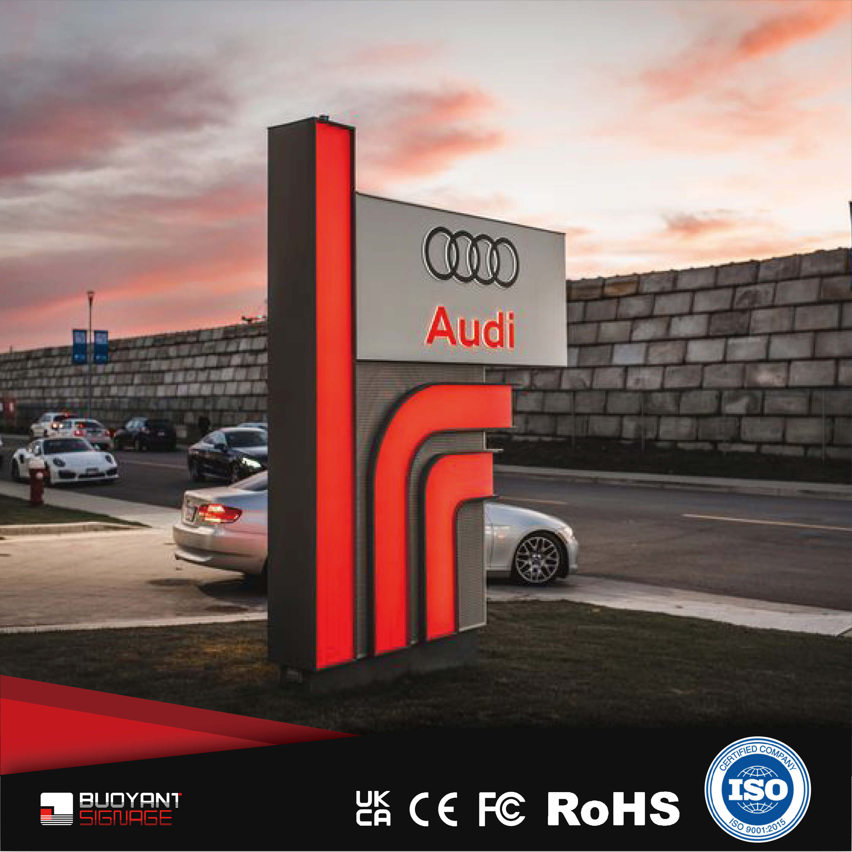 ISO - Certified Pylon Signs for US Car D