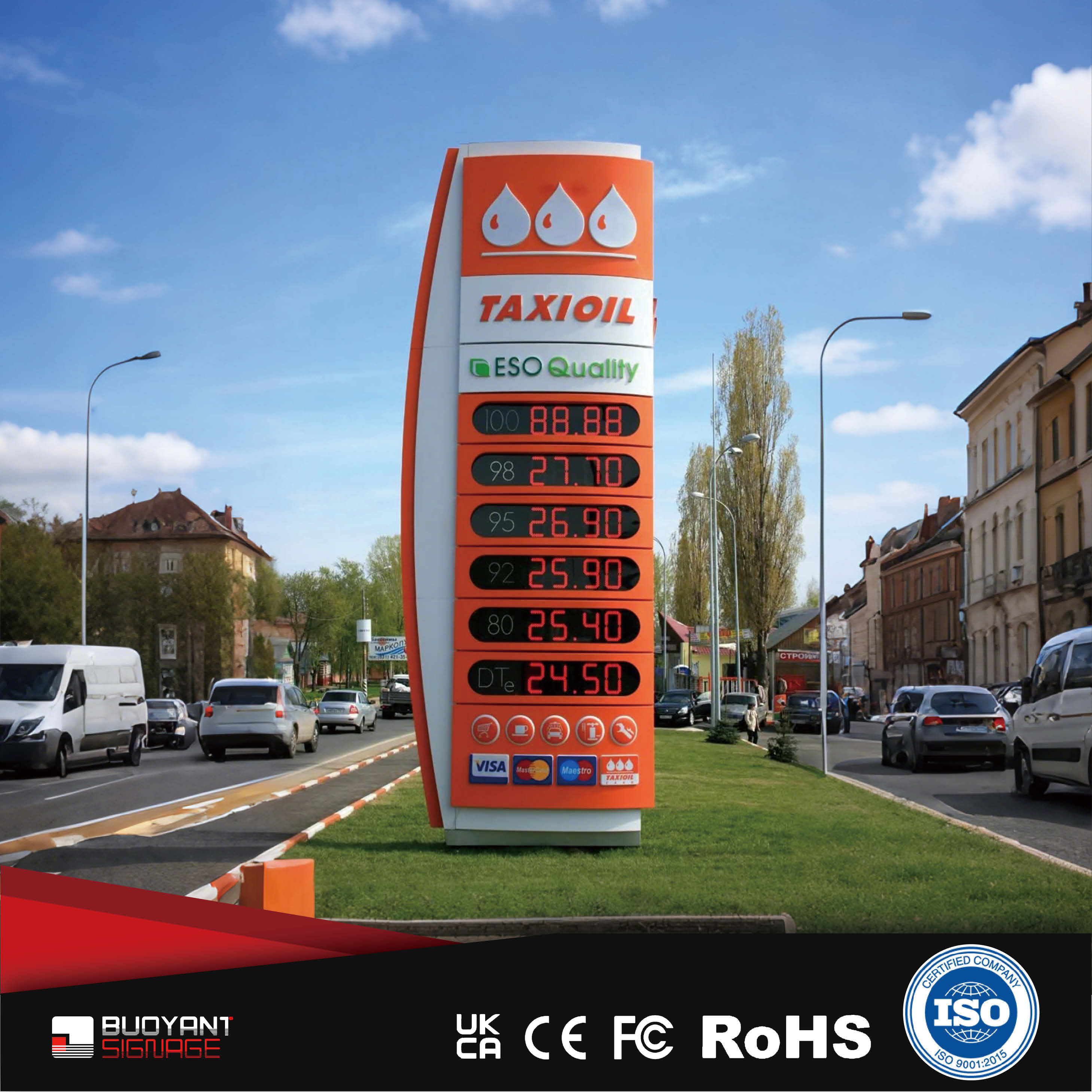 AS - Certified Pylon Signs for AU Gas St