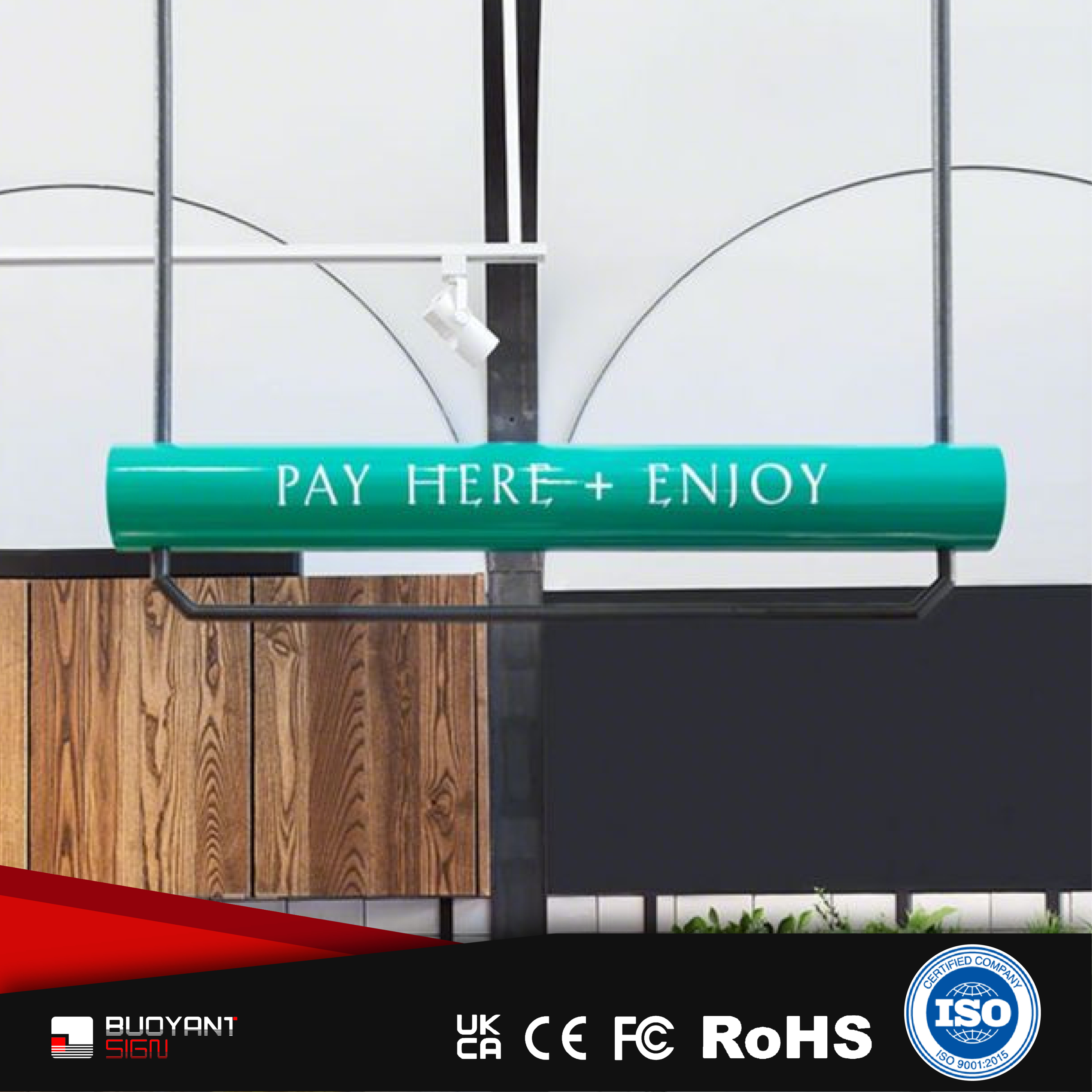 European - Elegant Hanging Signage for E