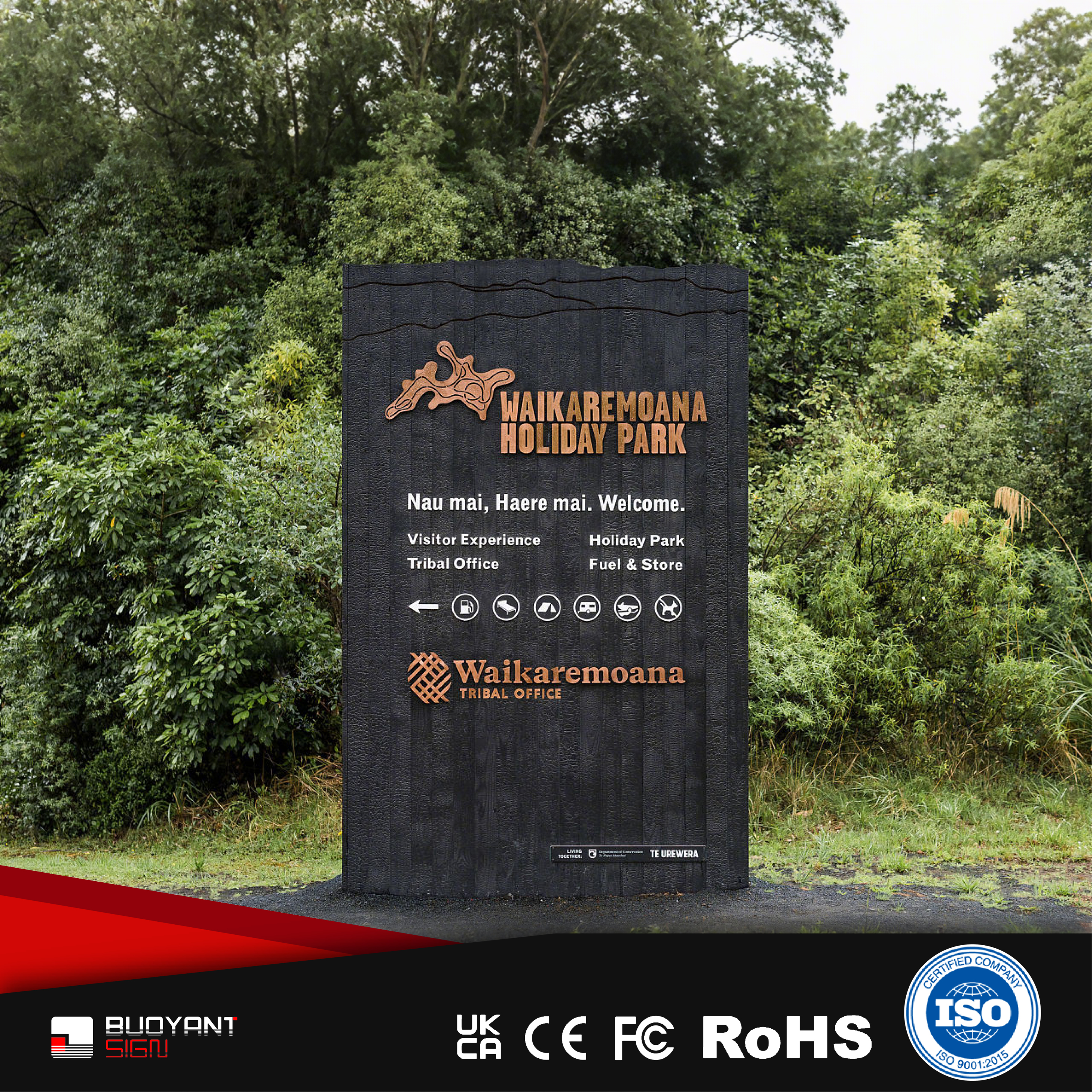 Wooden Information Signs - Factory - Cra