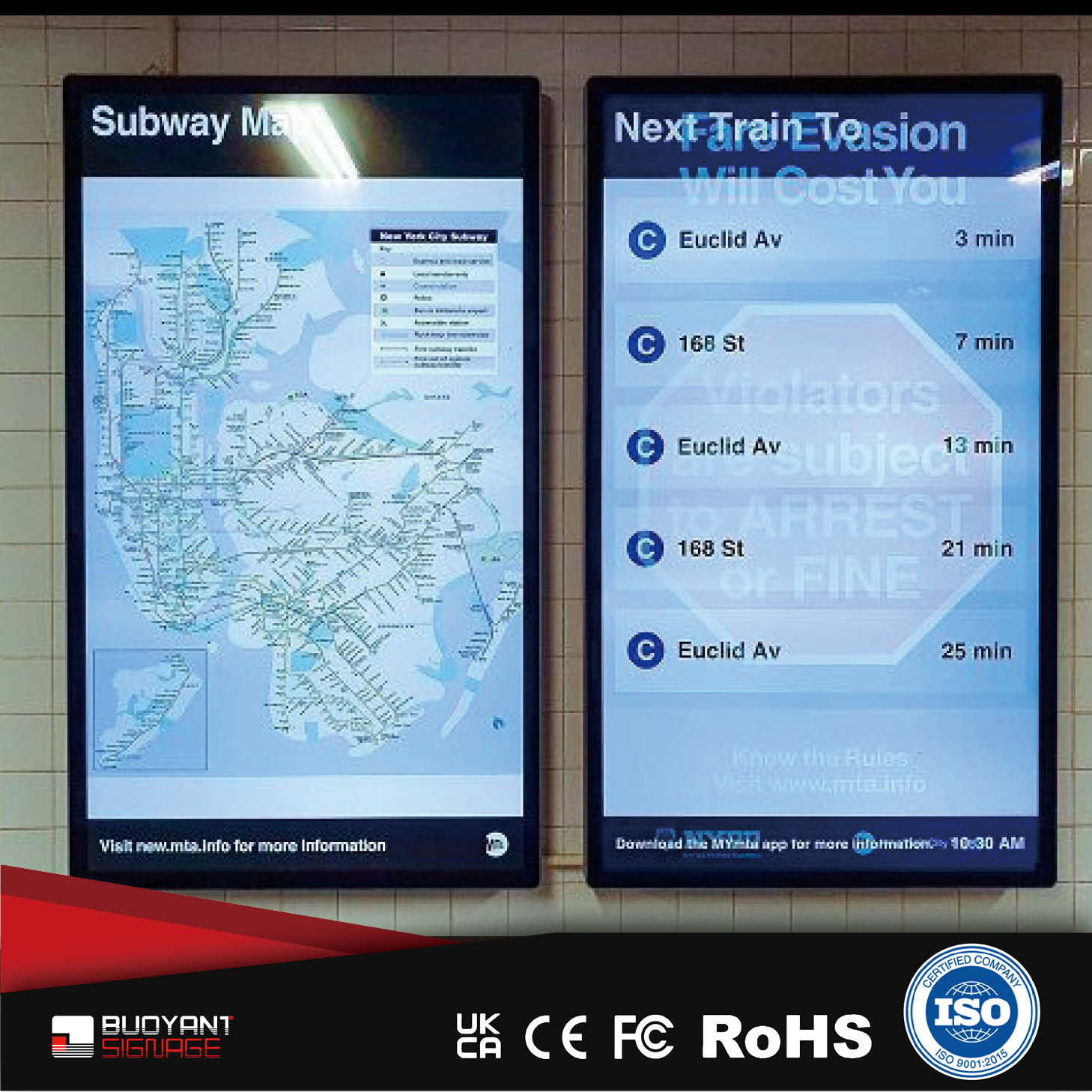 Subway Digital Schedule Signs Manufactur
