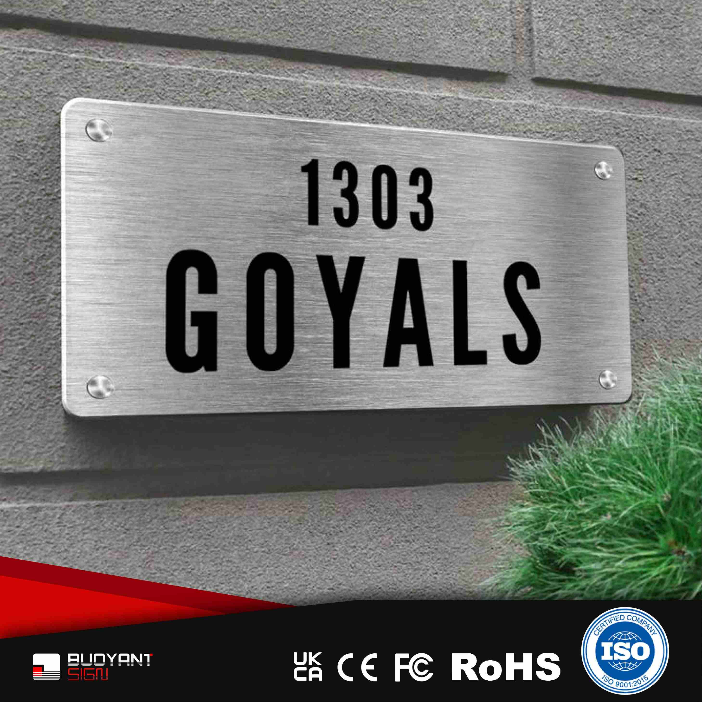 UK Metal House Name Plates Factory
