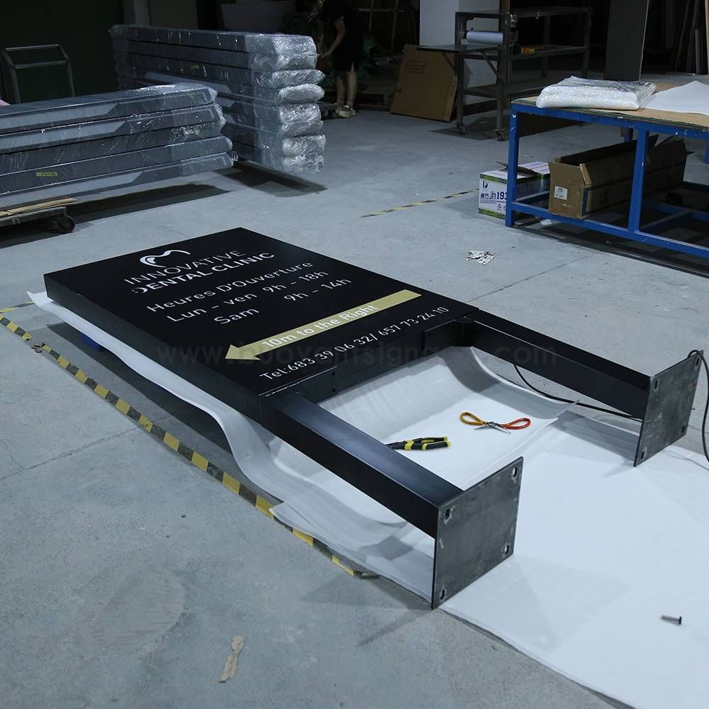 Illuminating Paths to Oral Health - Custom - Made Wayfinding Standing Signs for Dental Clinics