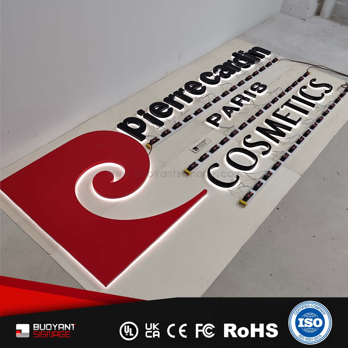 Professional Custom Company LED Backlit Signs for Brand Visual Display（(A3DIS-B87colorful））