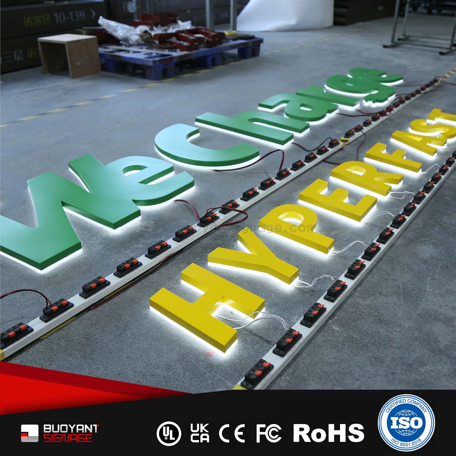 Professional Custom Large Outdoor LED Backlit Signs for Brand Visual Image（(A3DIS-B88colorful））