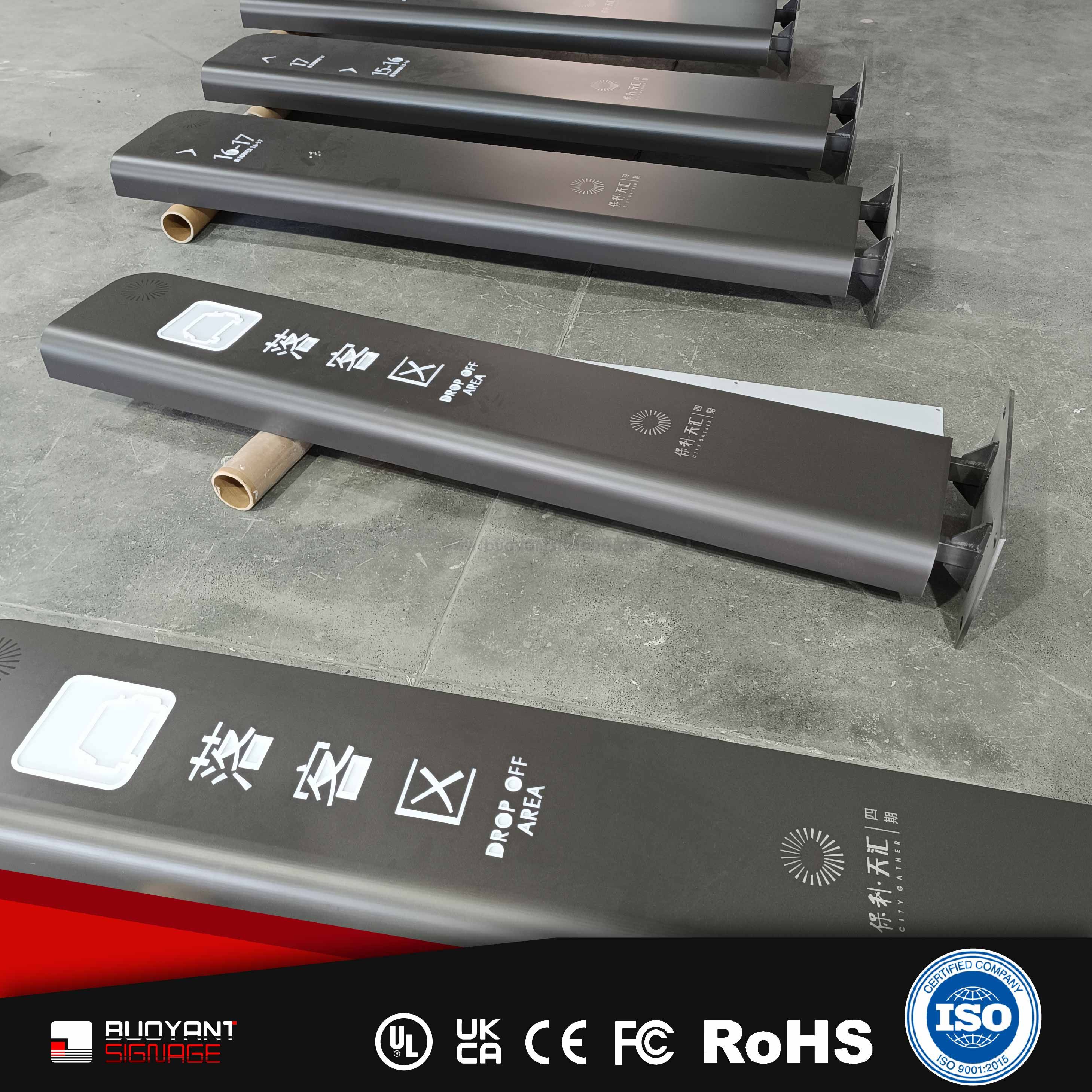 Stainless Steel Directional Pylon Sign for Commercial Spaces（WS-DPS01）