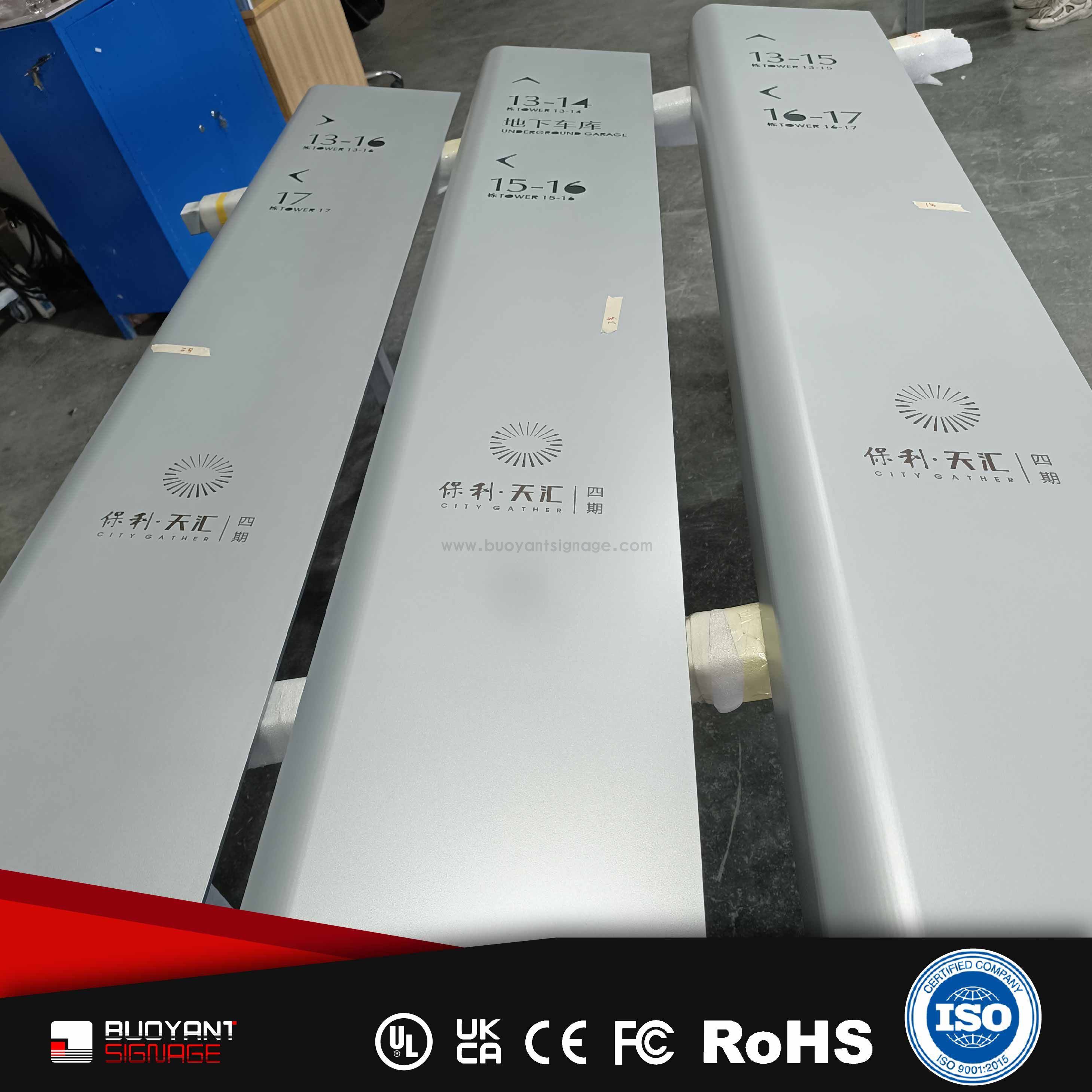 Stainless Steel Directional Pylon Sign for Office Areas（WS-DPS02）