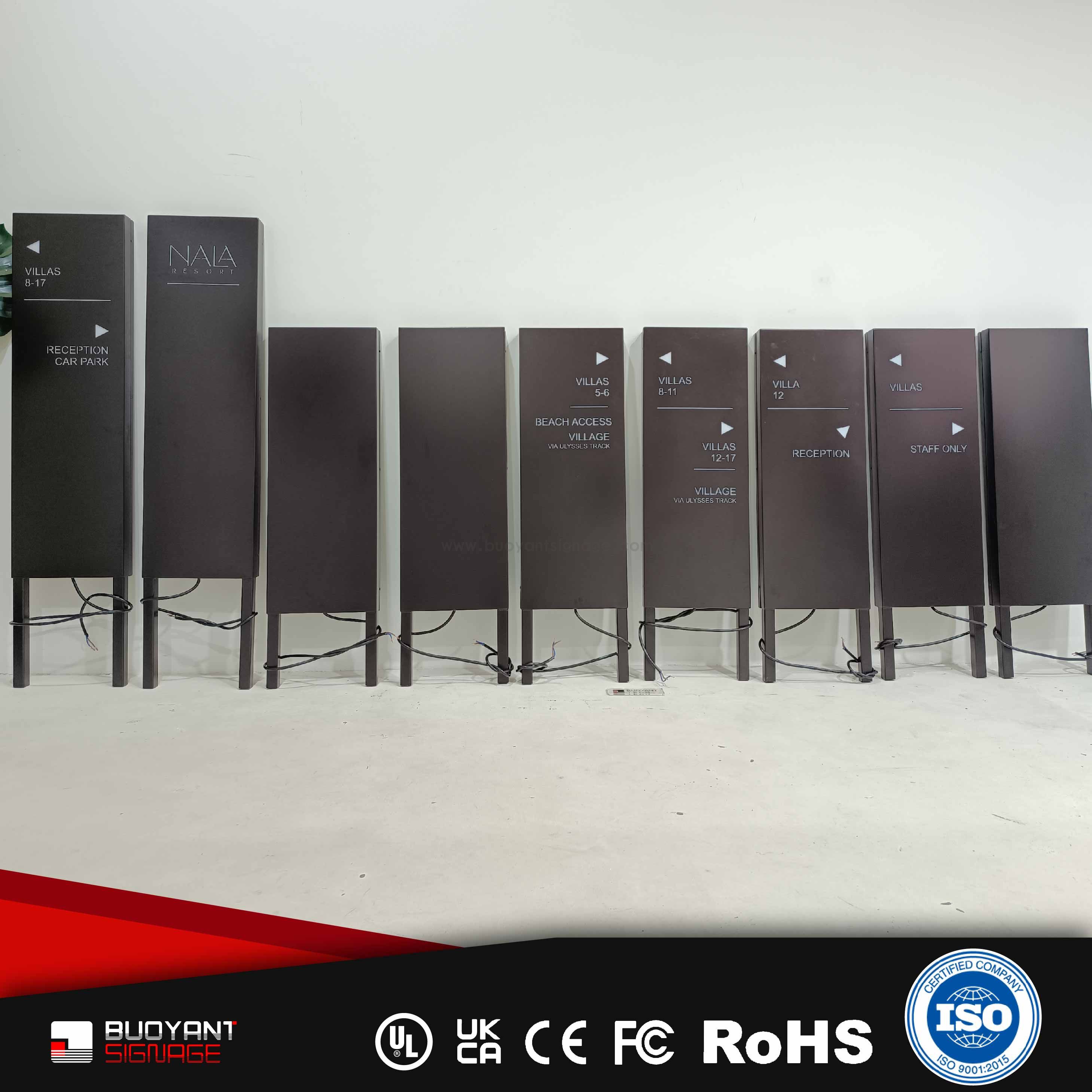 Minimalist Metal Directional Pylon Sign for Buildings（WS-DPS03）