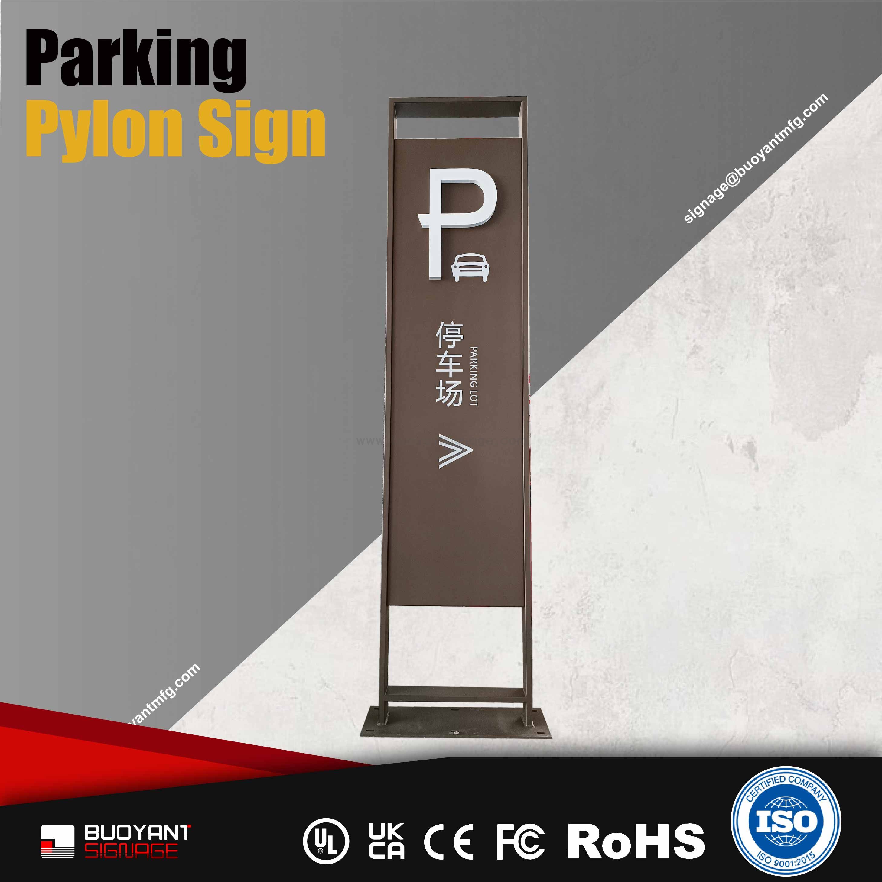 Indoor Parking Zoning Directional Pylon Sign（WS-PPS06）