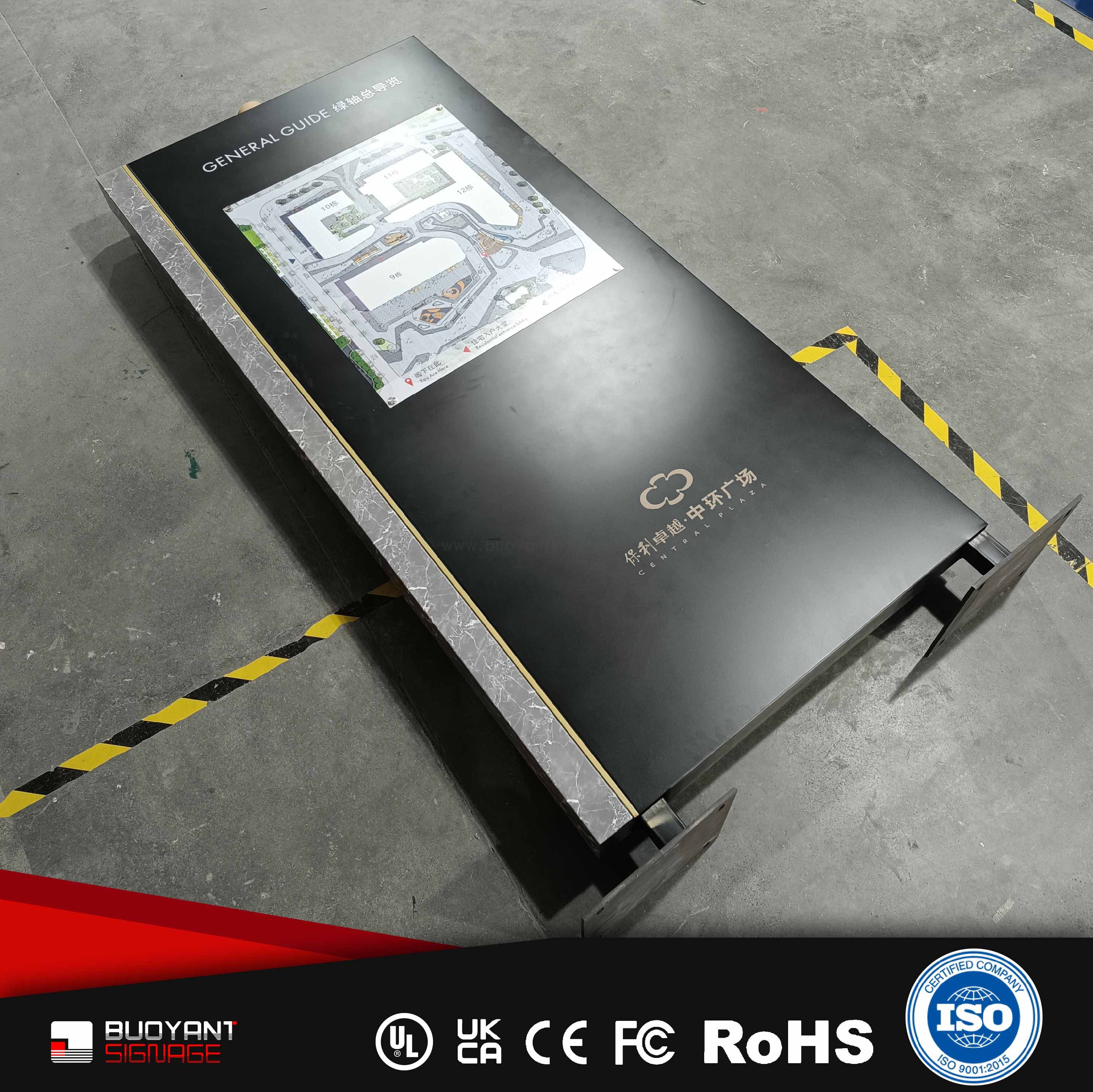 Dark Metal Flat Wayfinding Sign（WS-FWS02）