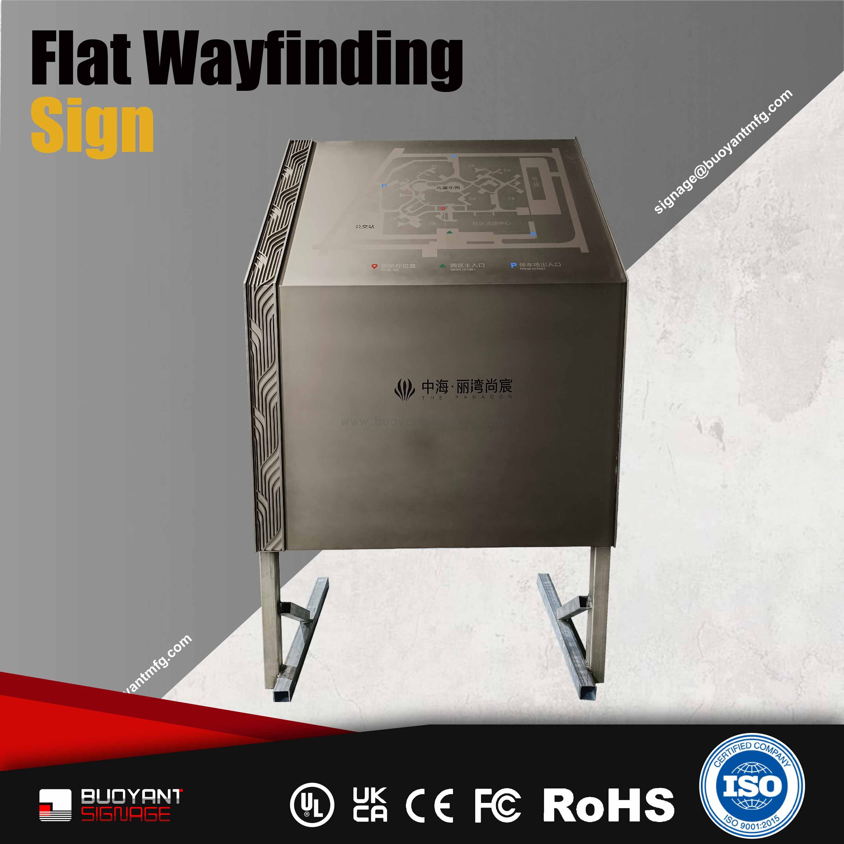 Industrial Style Flat Wayfinding Sign（WS