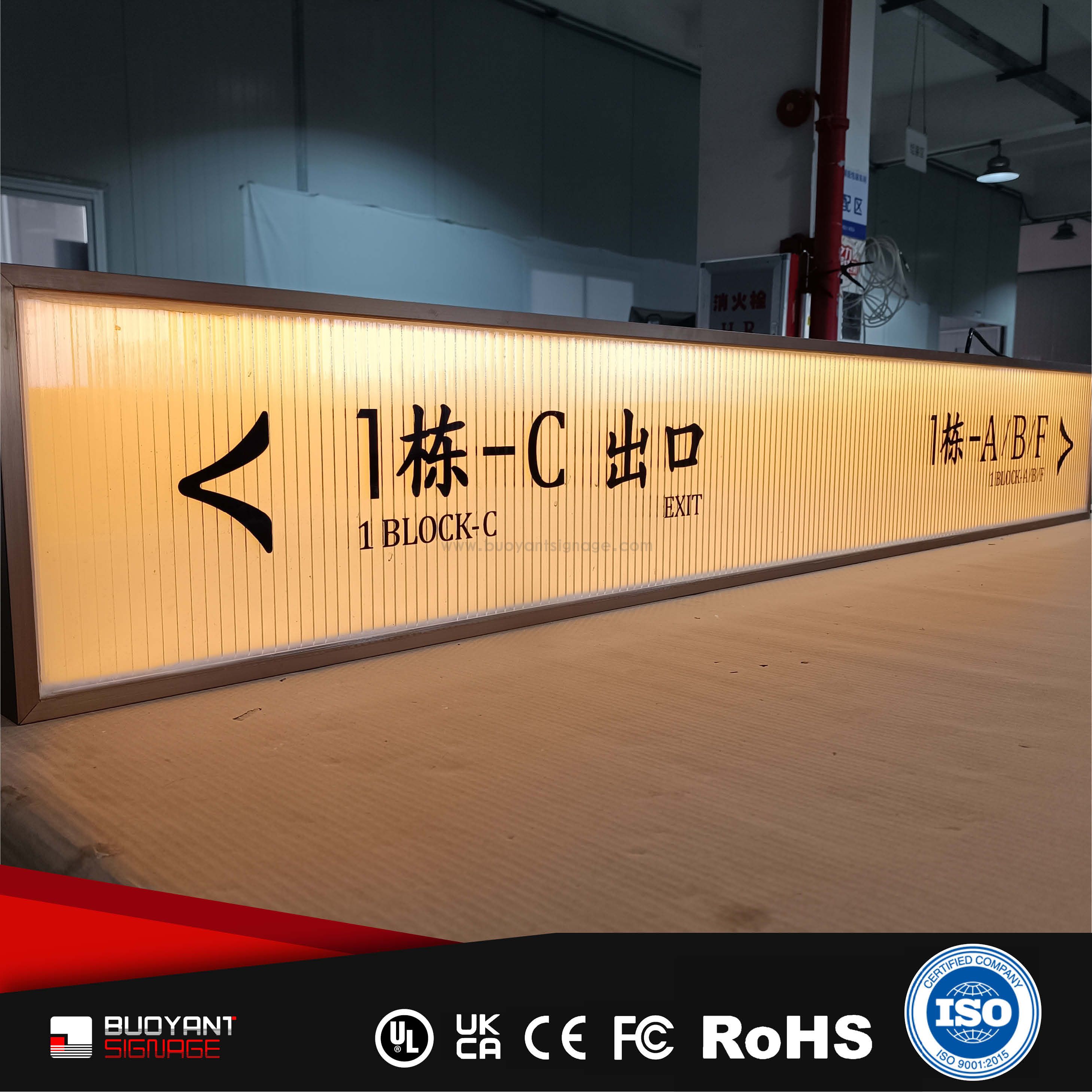 Functional Room Hanging Wayfinding Sign