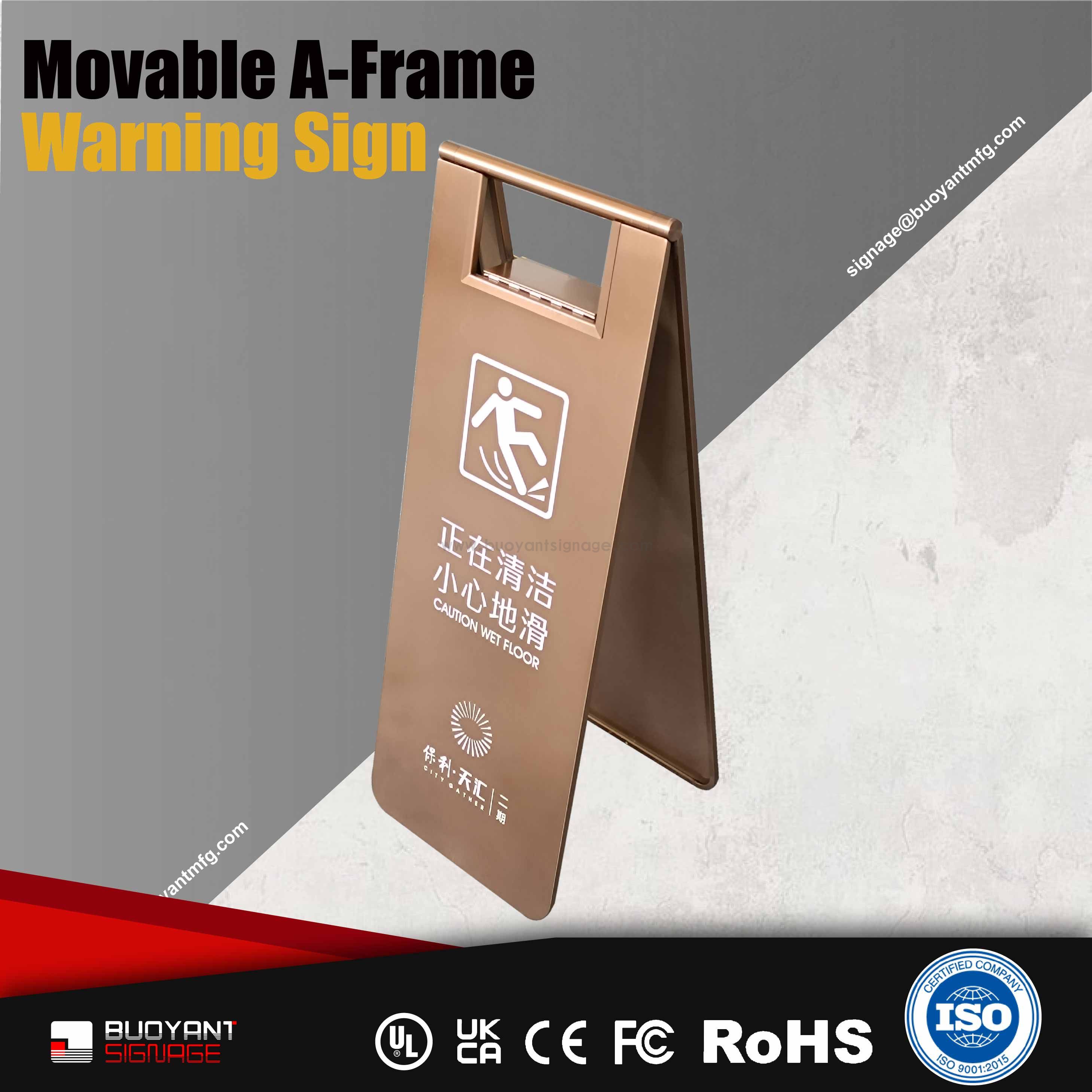 Retro Texture Movable A-Frame Warning Si