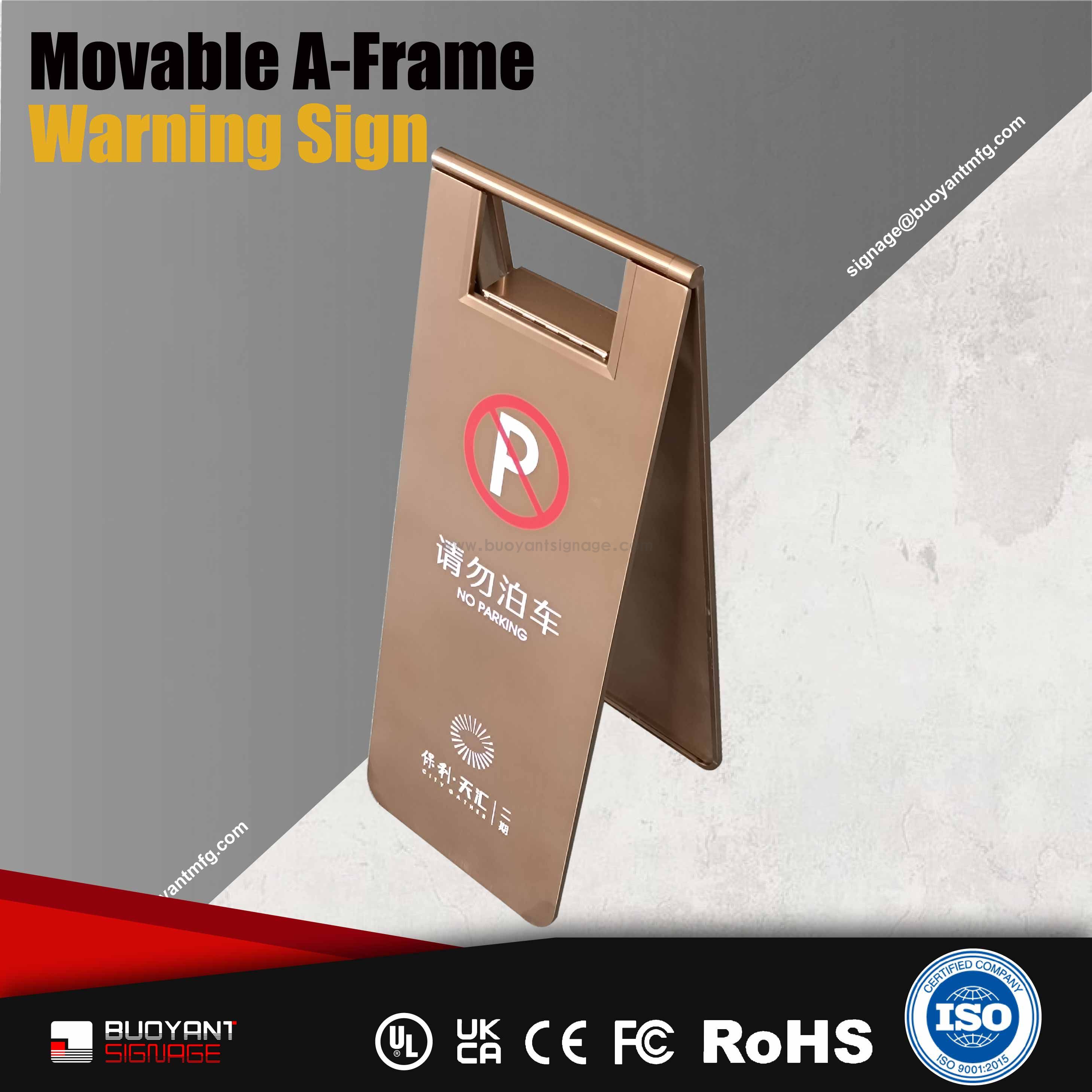 Movable "P" Parking Warning A-