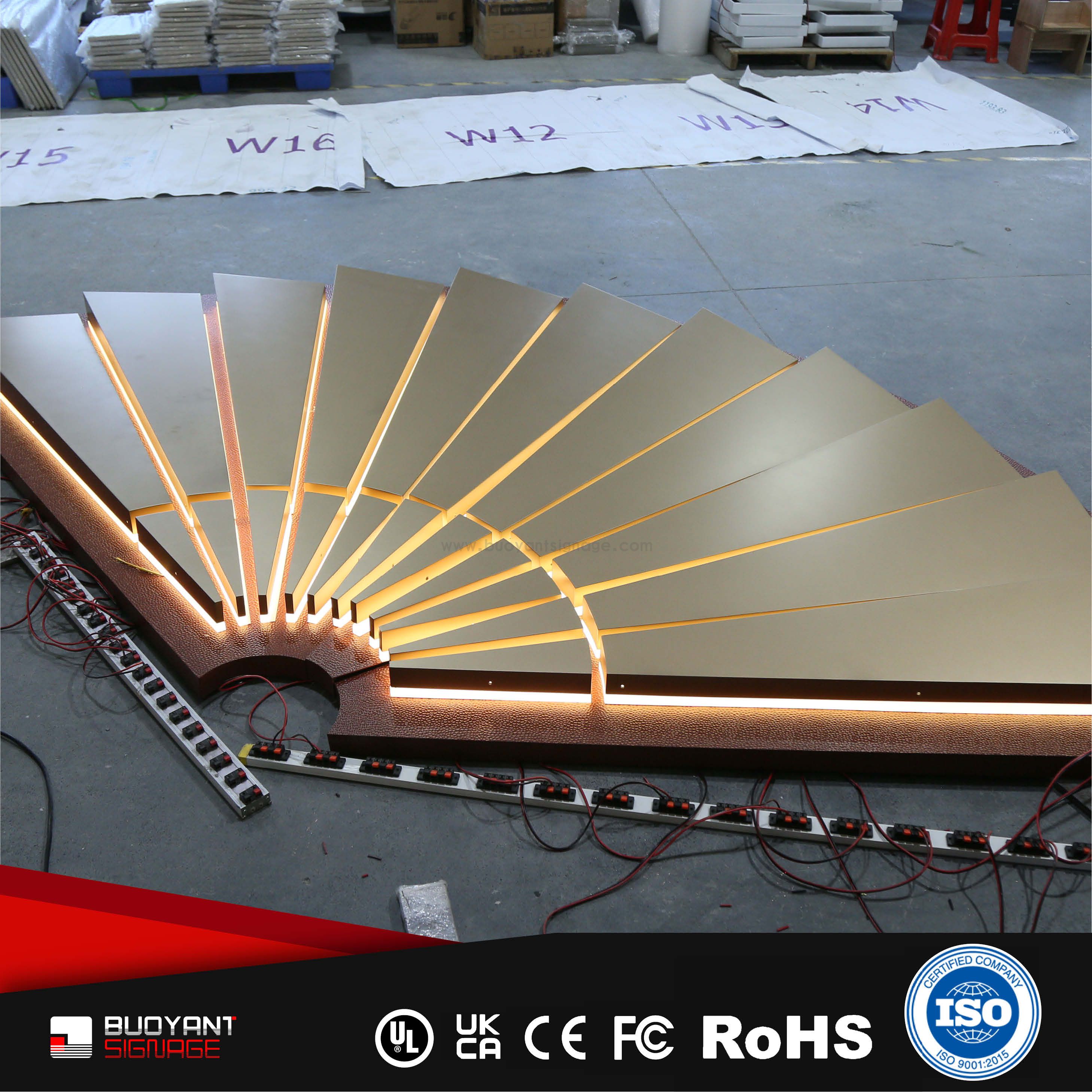 Professionally customized LED backlight patterns with backboard, suitable for corporate brand upgrad