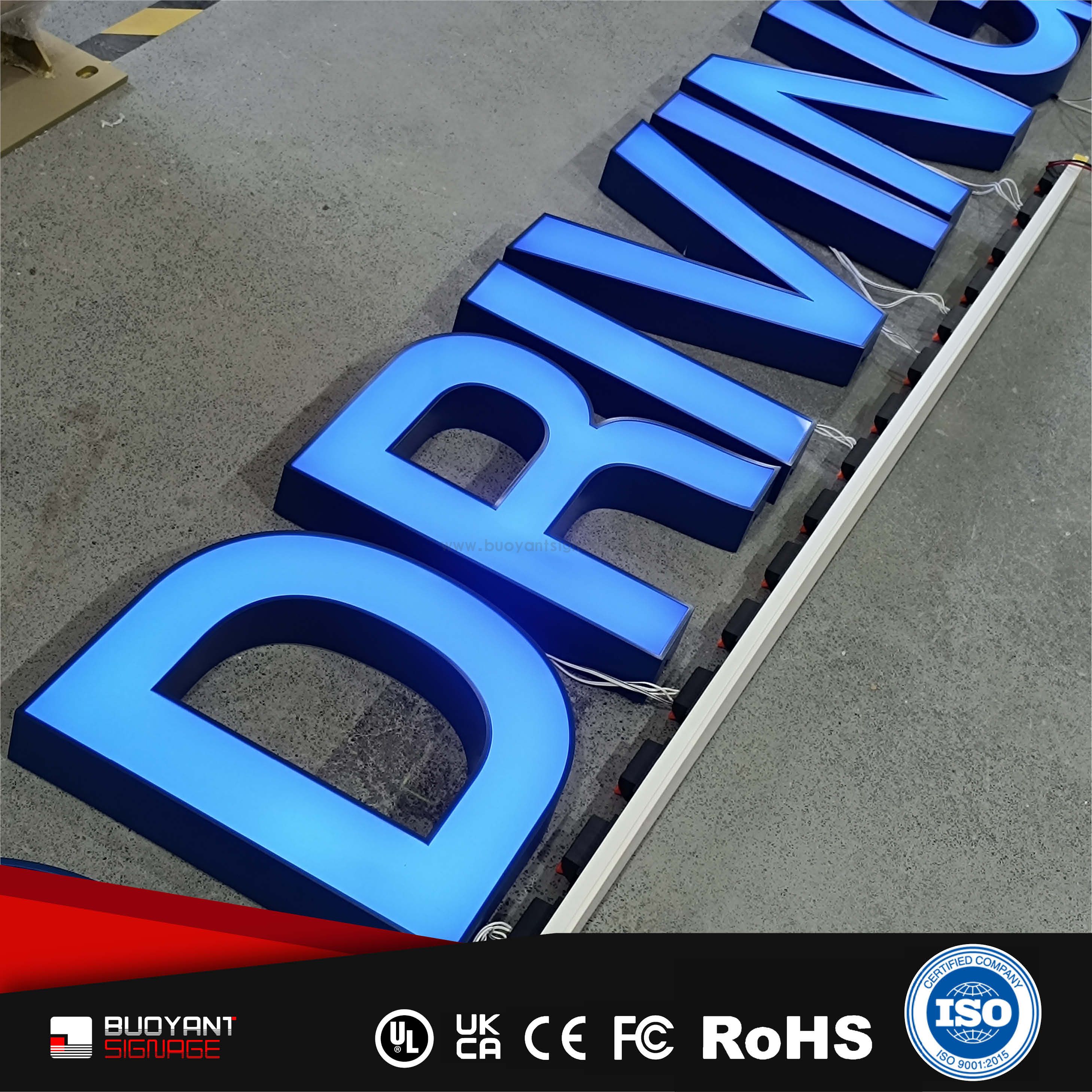 Professional Custom Letter Logo LED Face Trim Cap Signs for Brand Visual Upgrade(（A3DIS-F20FT）