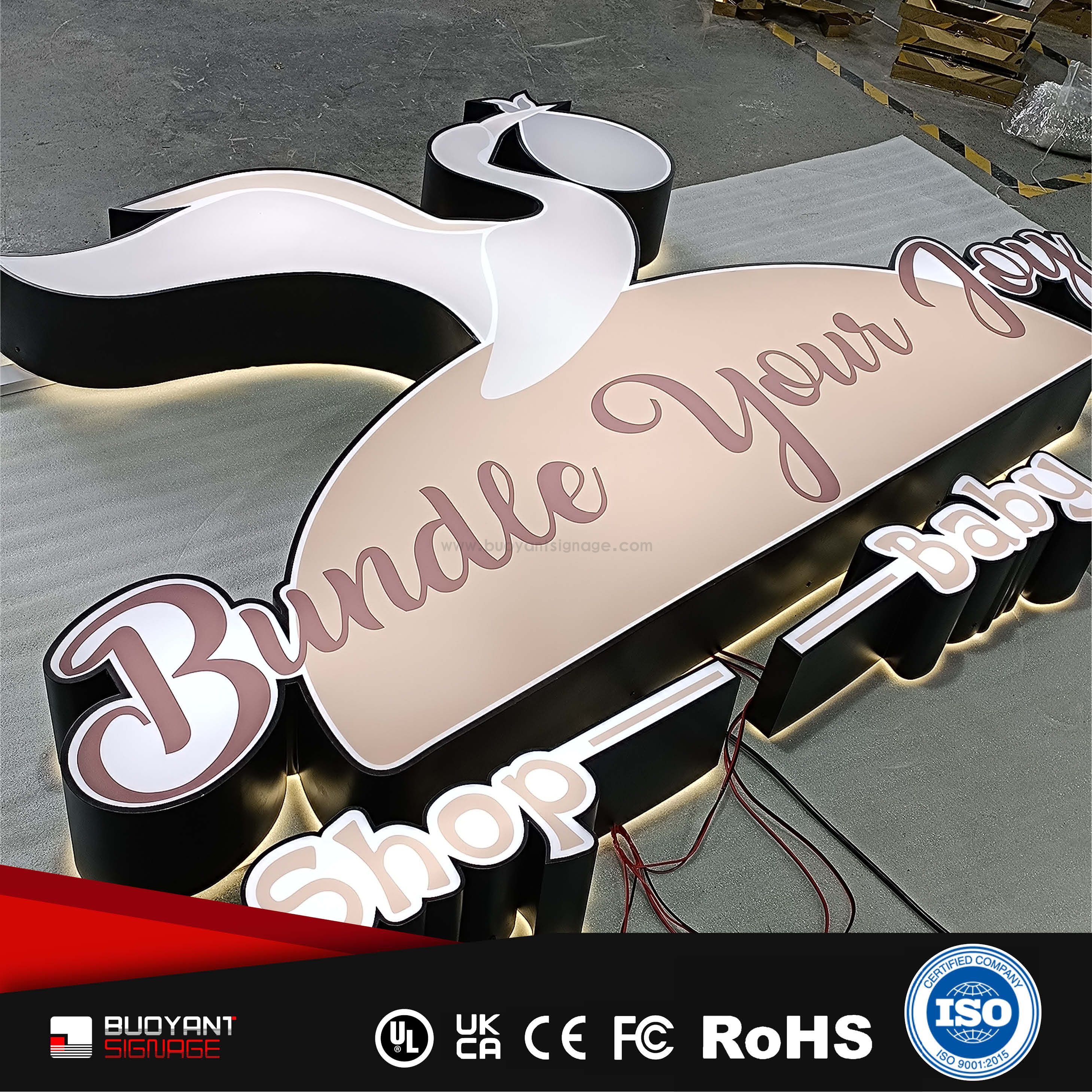 Professional Custom Brand Sign LED Face 