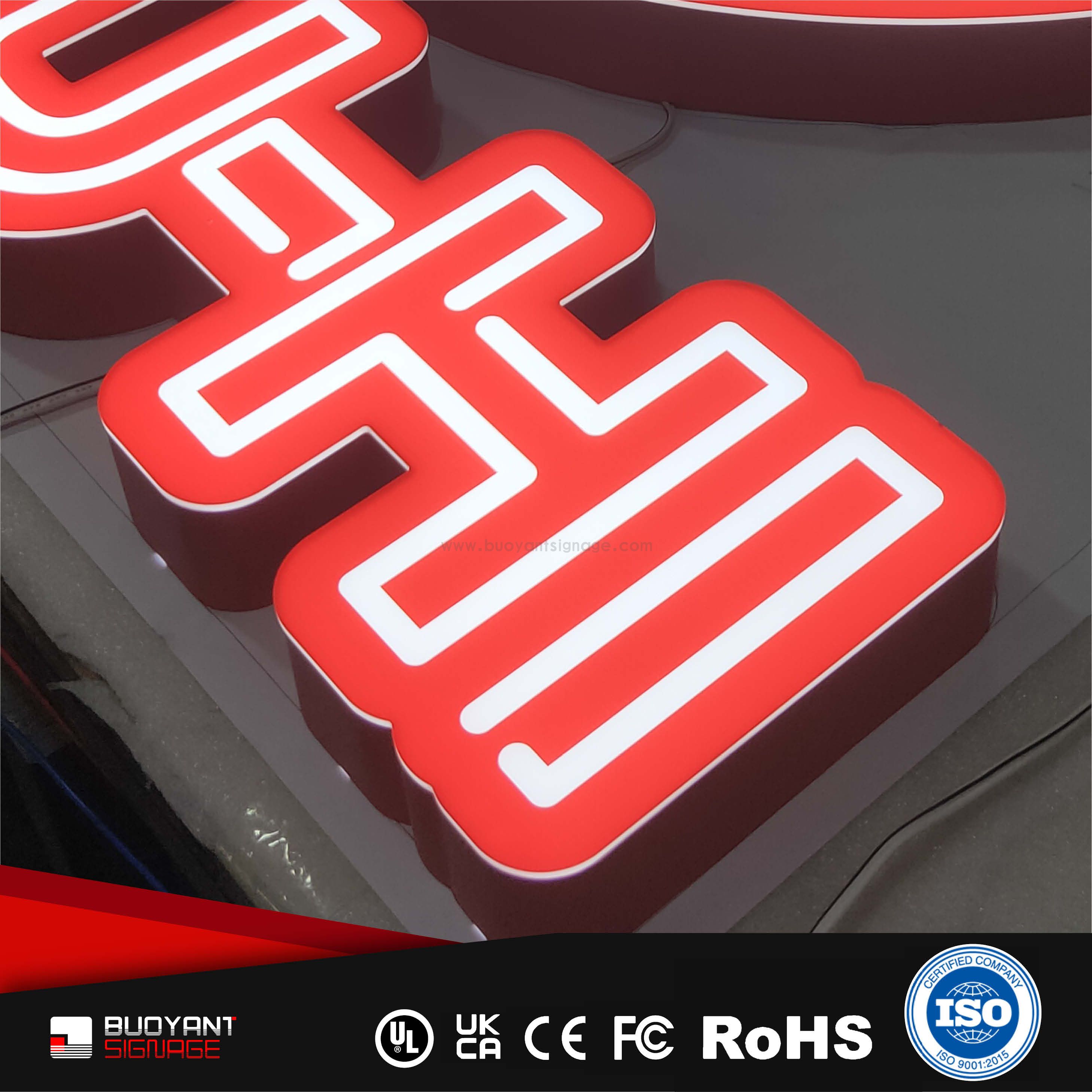 Professional Custom Sign LED Rimless Frontlit Signs for Brand Visual ...