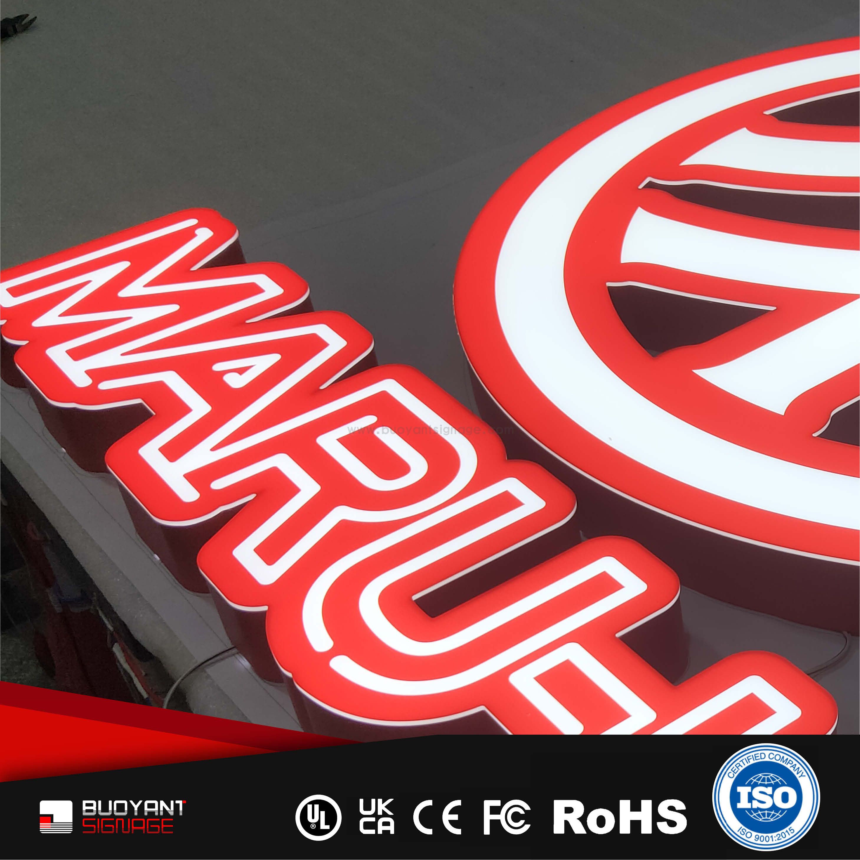 Professional Custom Sign LED Rimless Frontlit Signs for Brand Visual ...