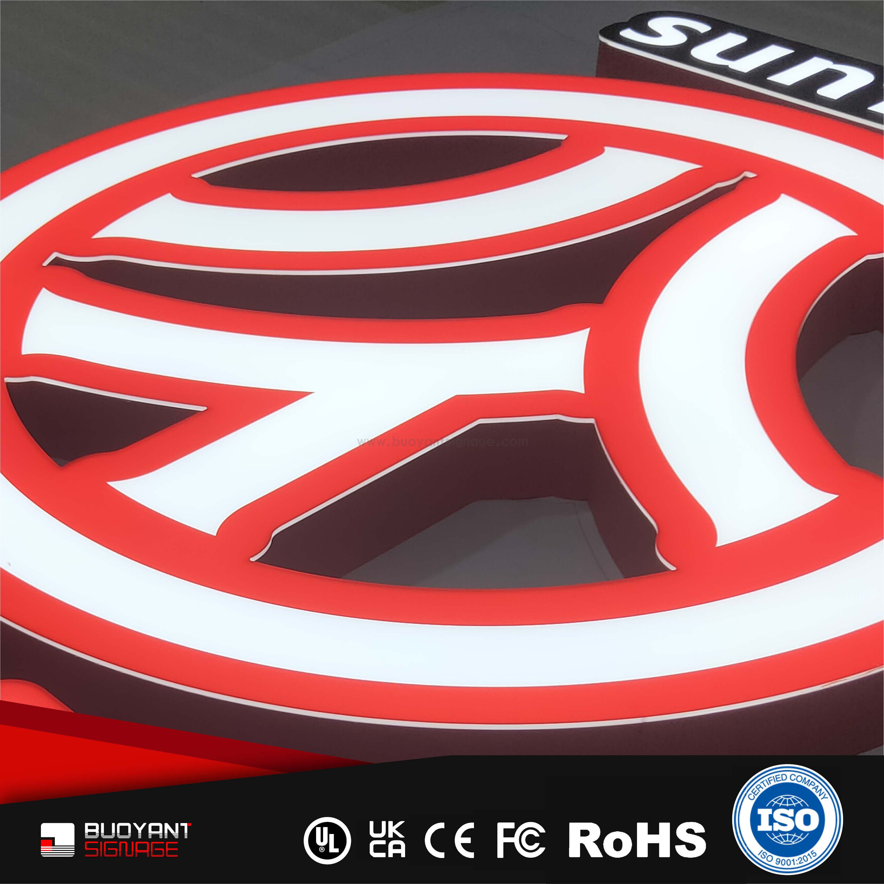 Professional Custom Sign LED Rimless Frontlit Signs for Brand Visual ...