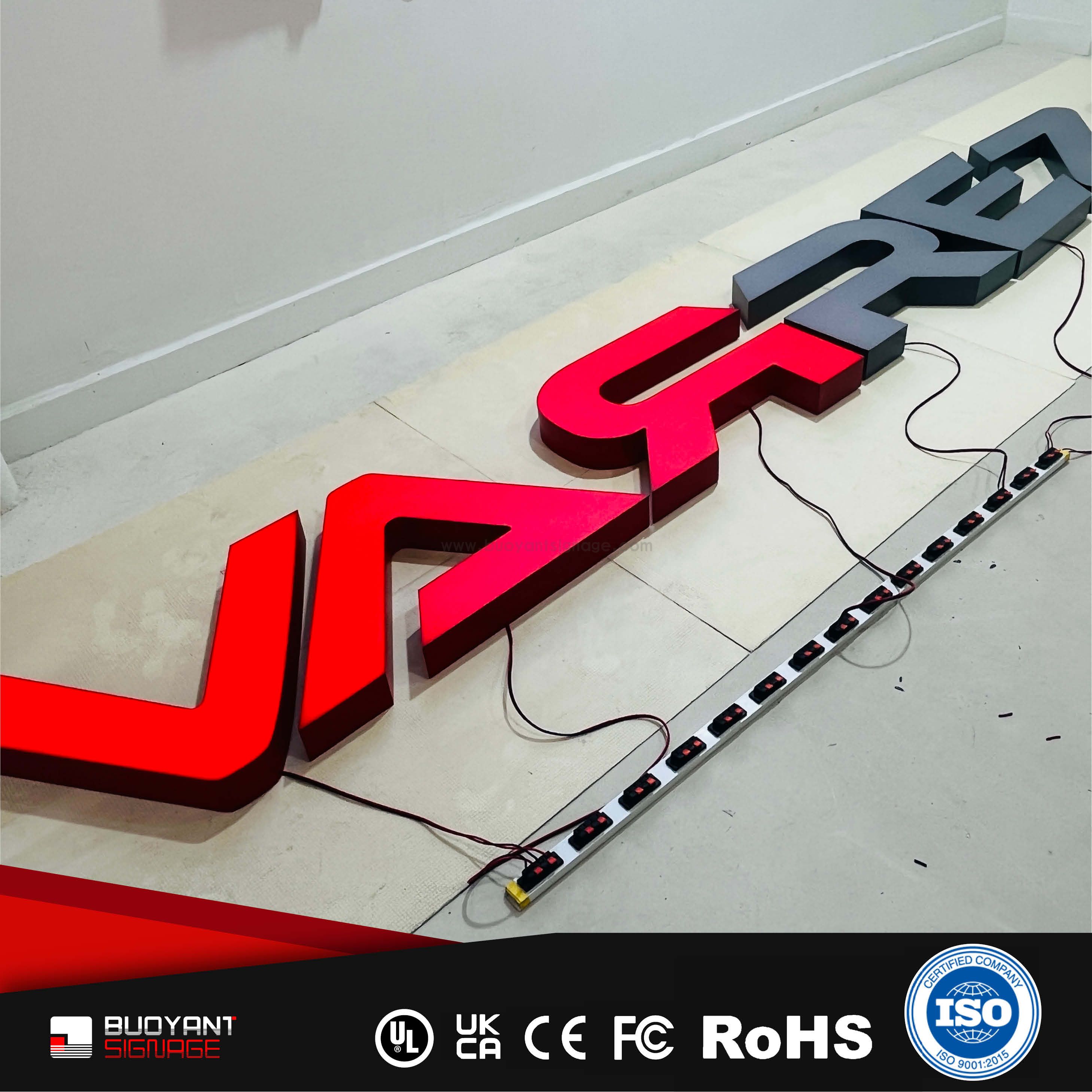 Professional Custom Minimalist LED Rimless Lit Signs for Enterprise Image Upgrade（（A3DIS-F67RF））