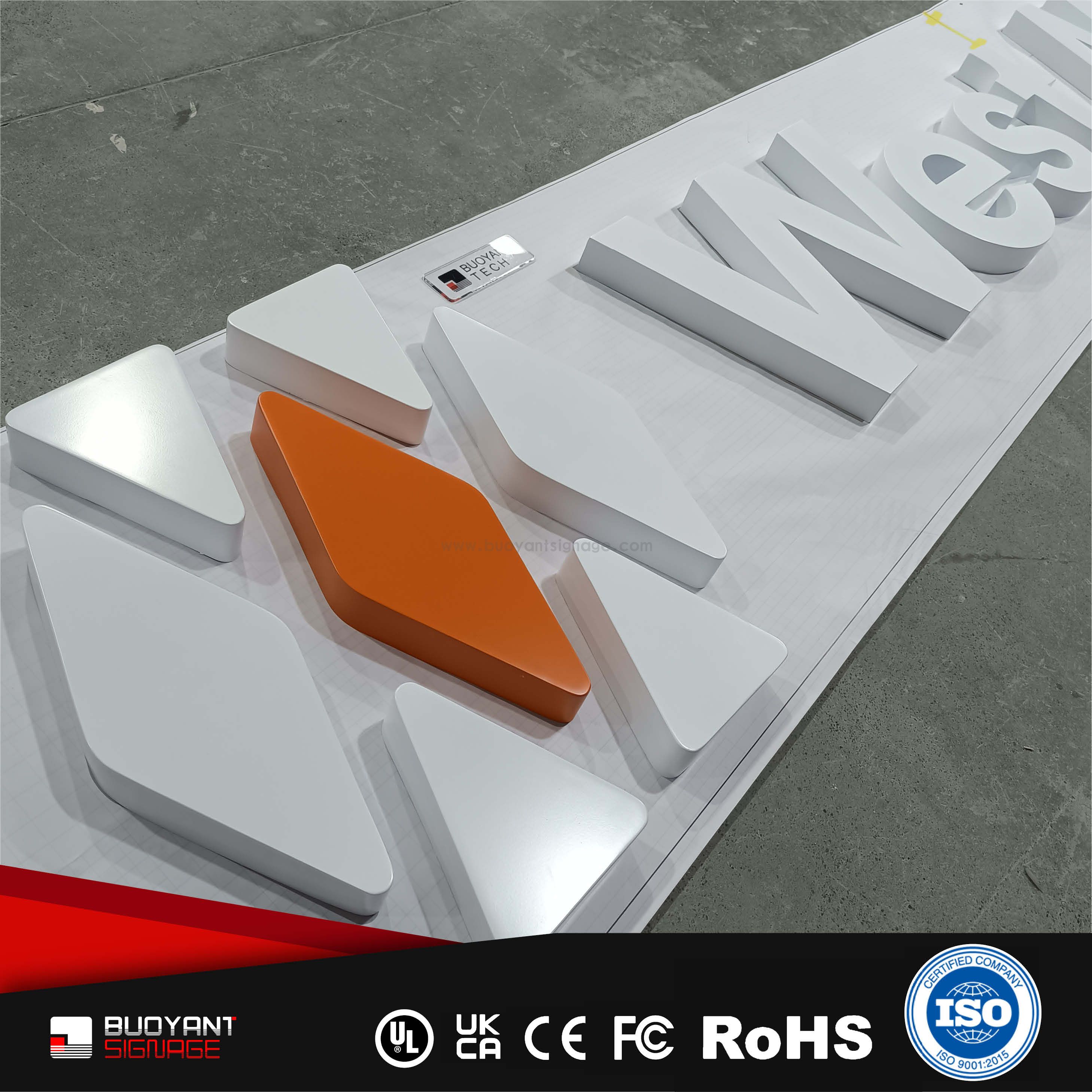 Professional Custom Colored Name Non-Illuminated Hollow Signs for Commercial Brand Upgrade