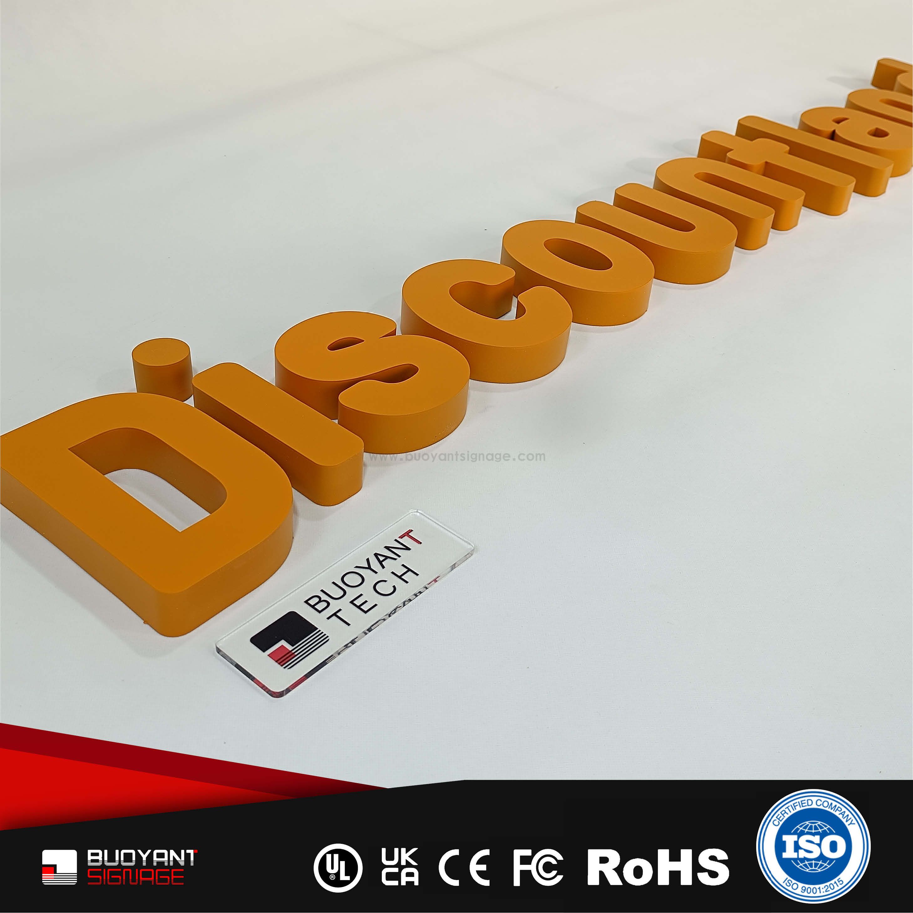 Professional Custom Colored Logo Non-Illuminated Hollow Signs for Commercial Brand Upgrade（(A3DNIS-H