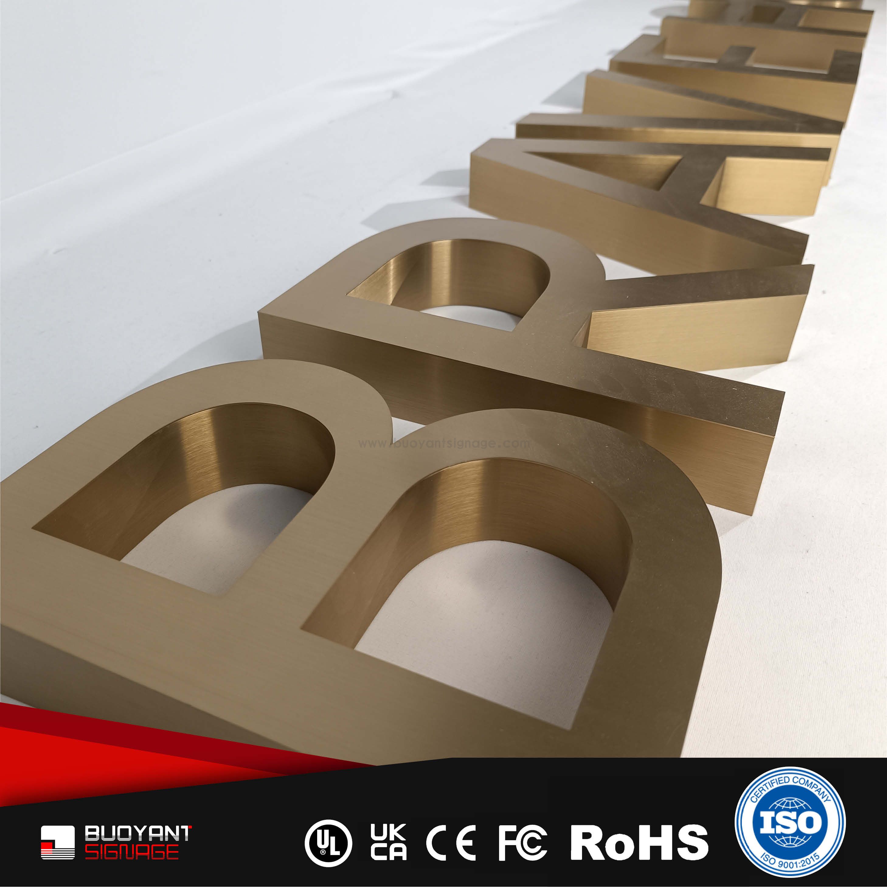 Professional Custom Minimalist Letter Non-Illuminated Hollow Signs for Enterprise Brand Upgrade（(A3D