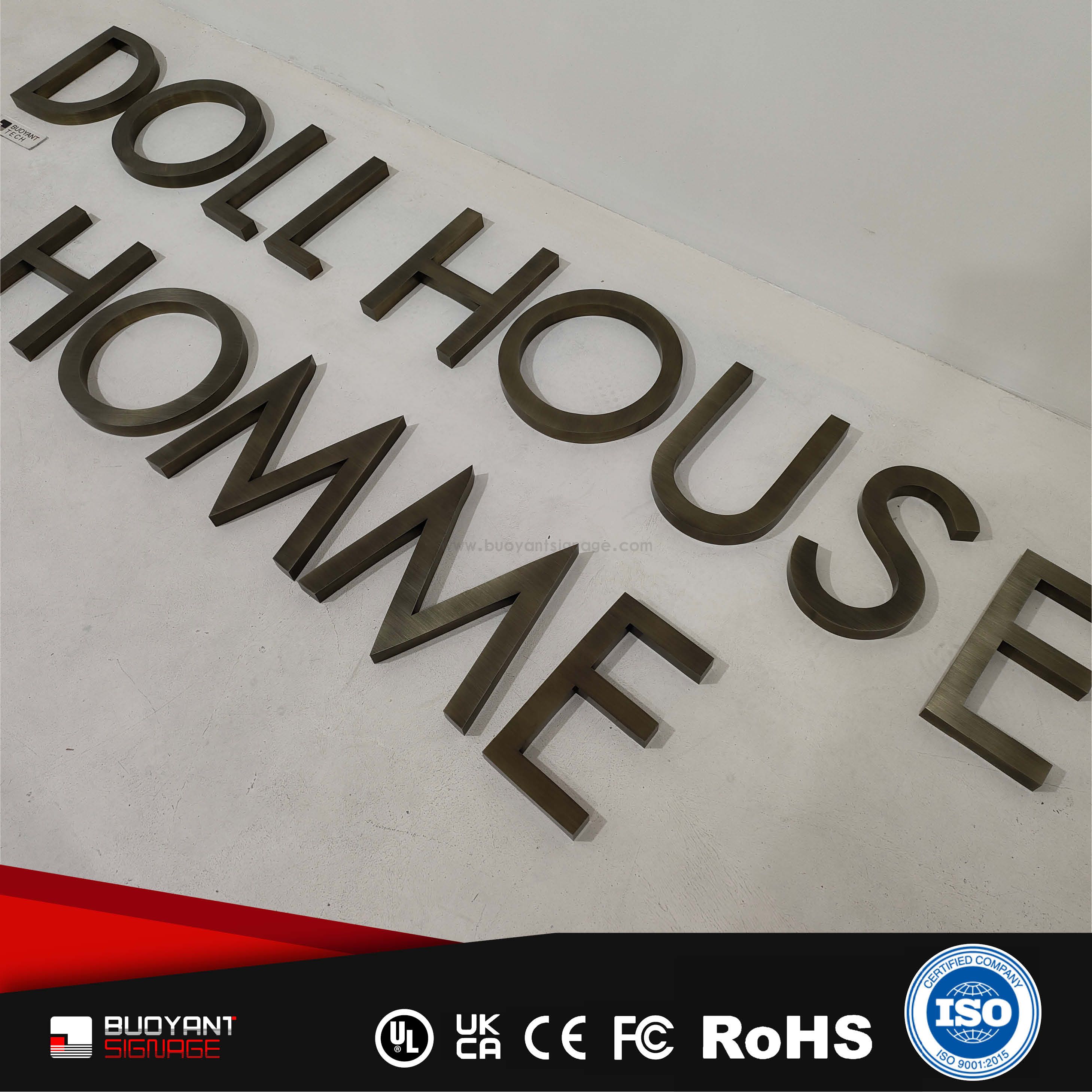 Professional Custom Number Logo Non-Illuminated Hollow Signs for Brand Visual Upgrade（(A3DNIS-H43) ）