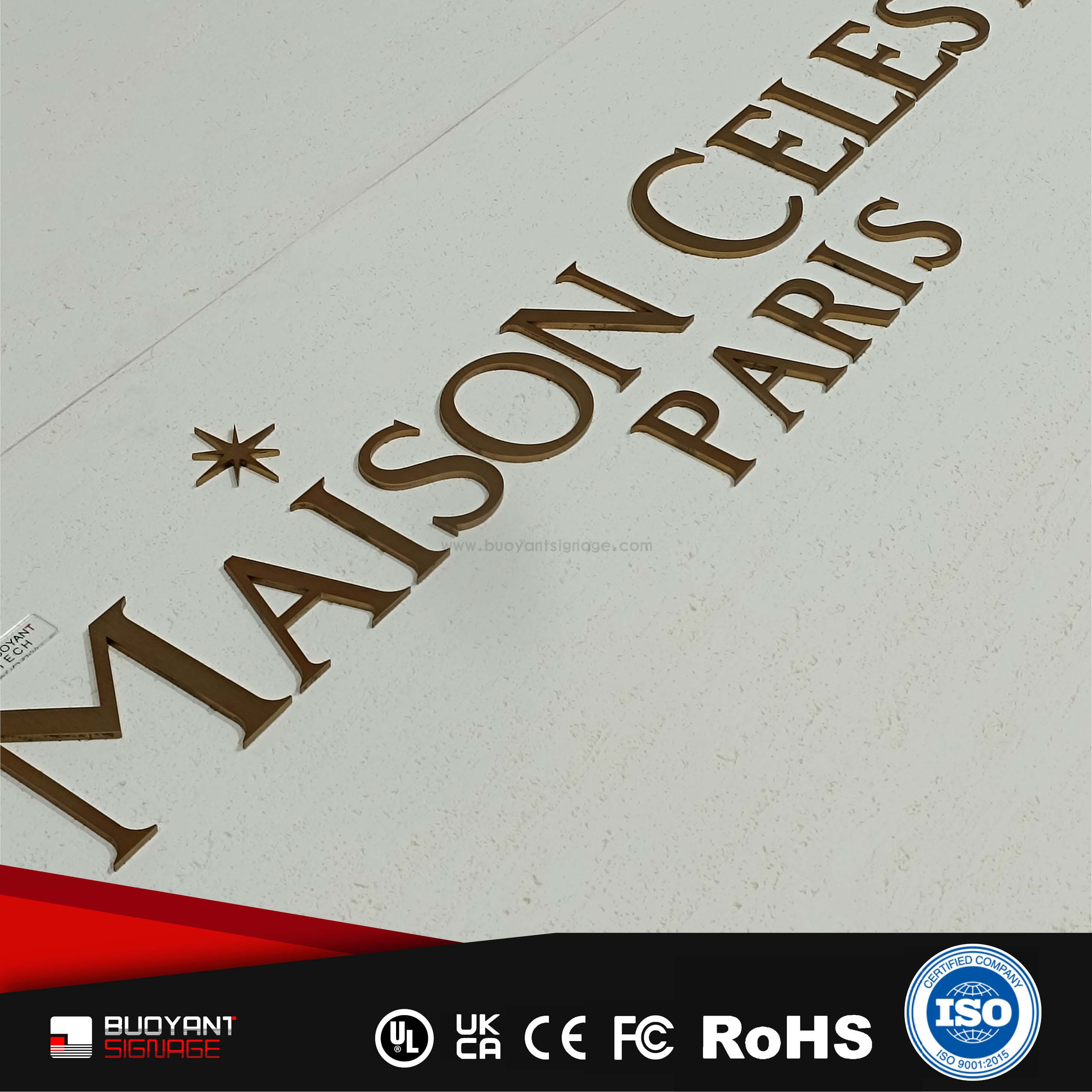 Professional Custom Artistic Font Non-Illuminated Signs for Brand Visual Upgrade（(A3DNIS-S47ynl)）