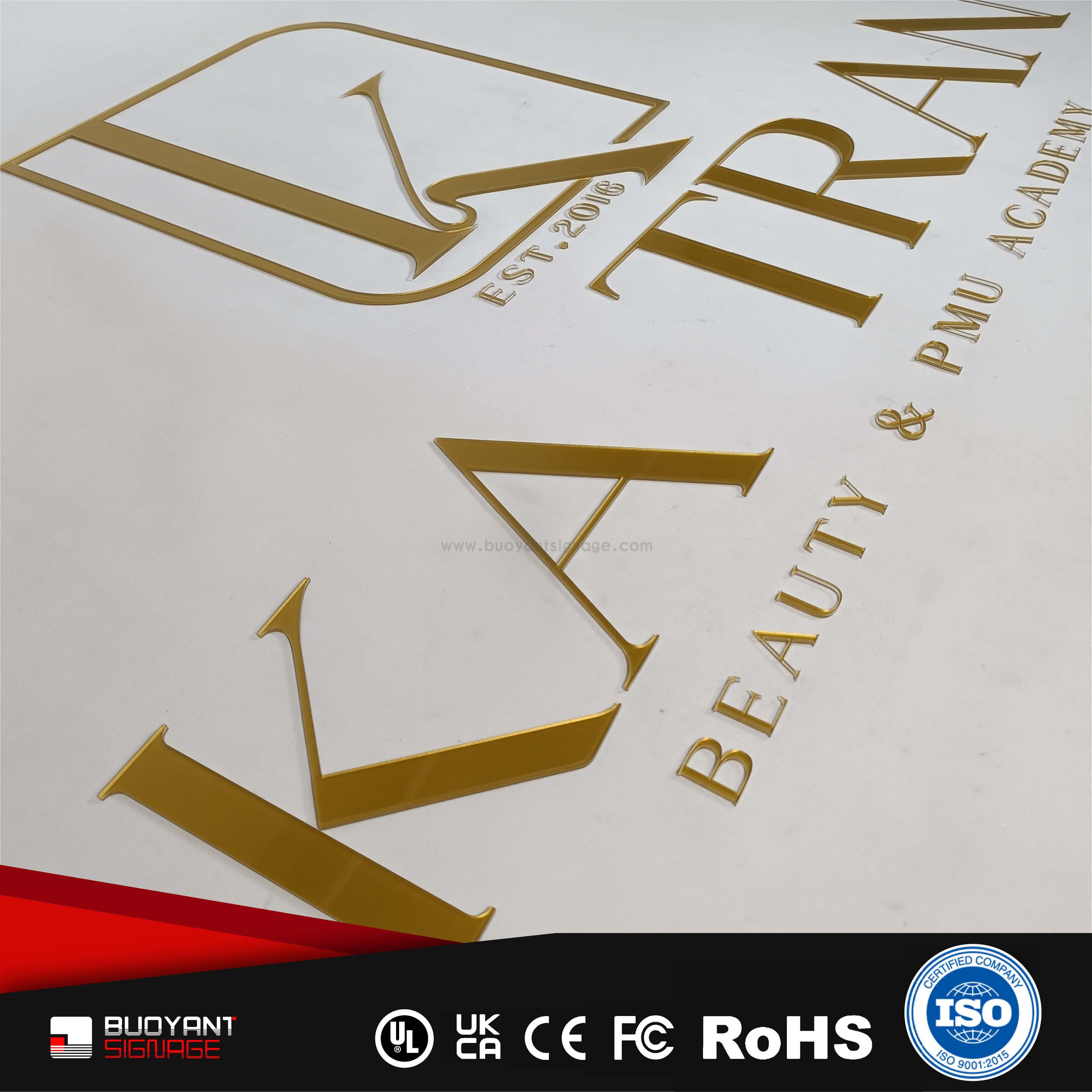 Professional Custom Minimalist Logo Non-Illuminated Signs for Commercial Brand Upgrade（(A3DNIS-S48yn