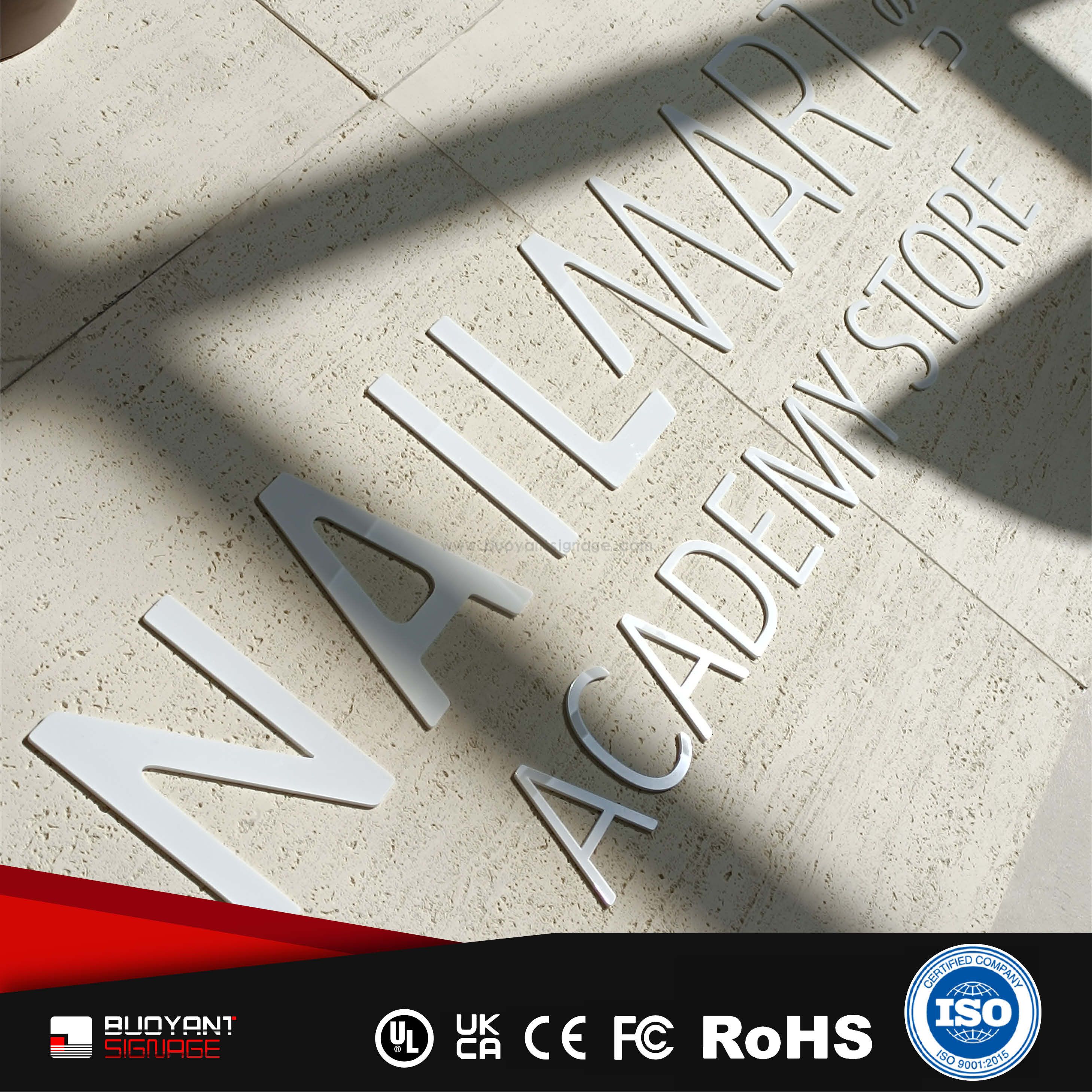 Professional Custom Restaurant Logo Non-Illuminated Signs for Commercial Space Upgrade