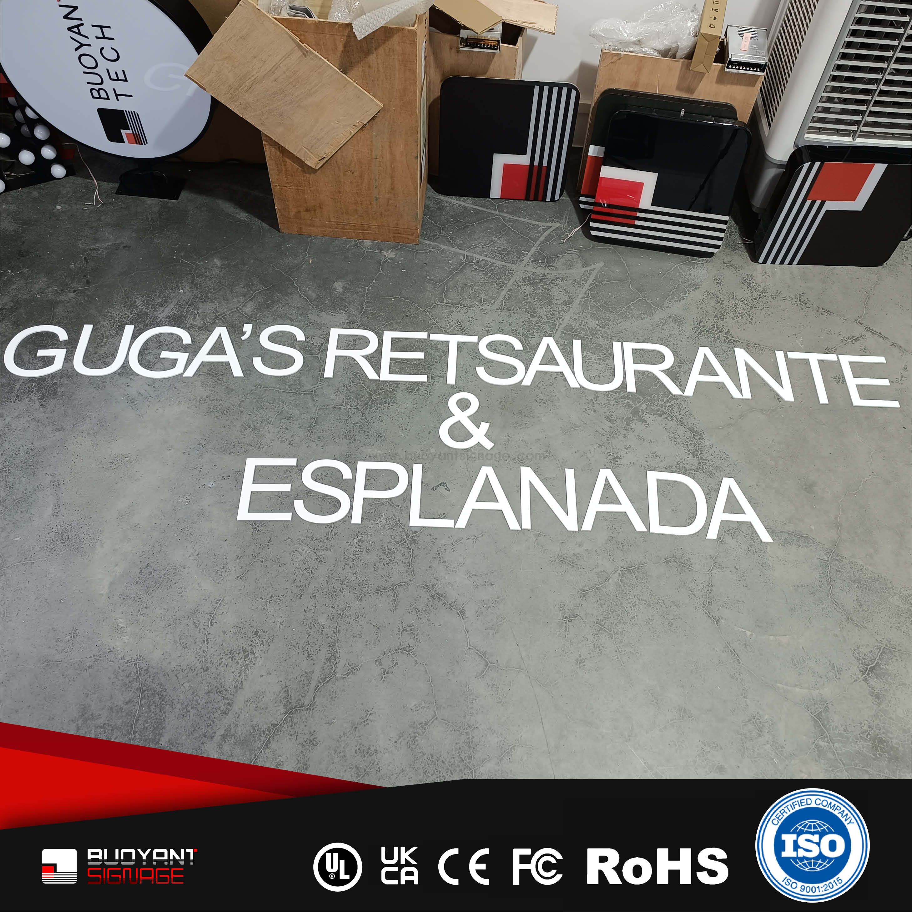 Professional Custom White Logo Non-Illuminated Signs for Commercial Brand Upgrade（(A3DNIS-S50ynl)）