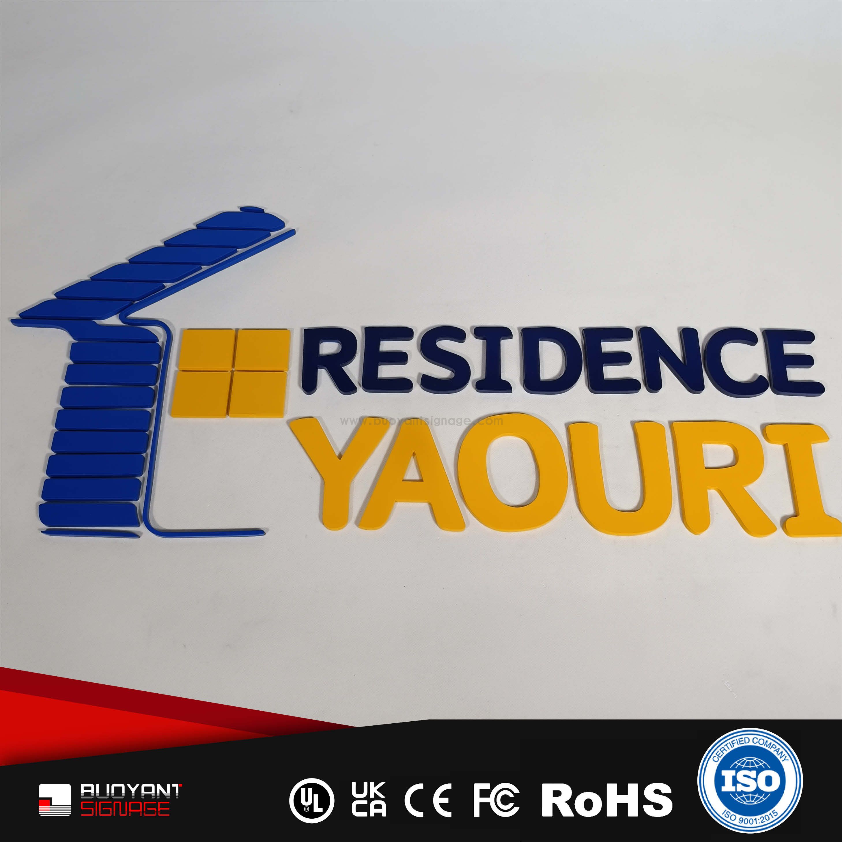 Professional Custom Theme Logo Non-Illuminated Solid Signs for Commercial Brand Upgrade（(A3DNIS-S23y