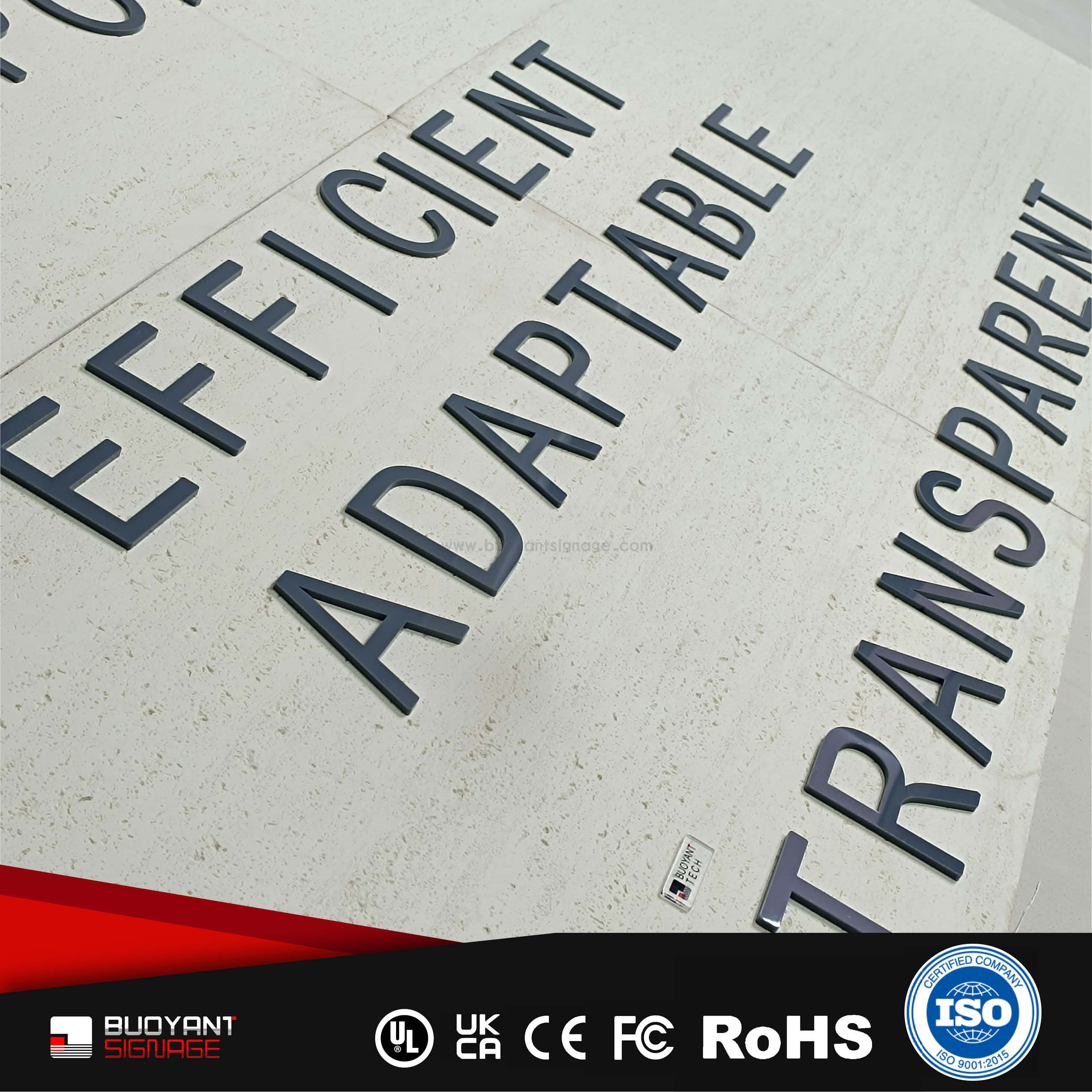 Professional Custom Text Logo Non-Illuminated Solid Signs for Commercial Brand Upgrade（(A3DNIS-S41yn