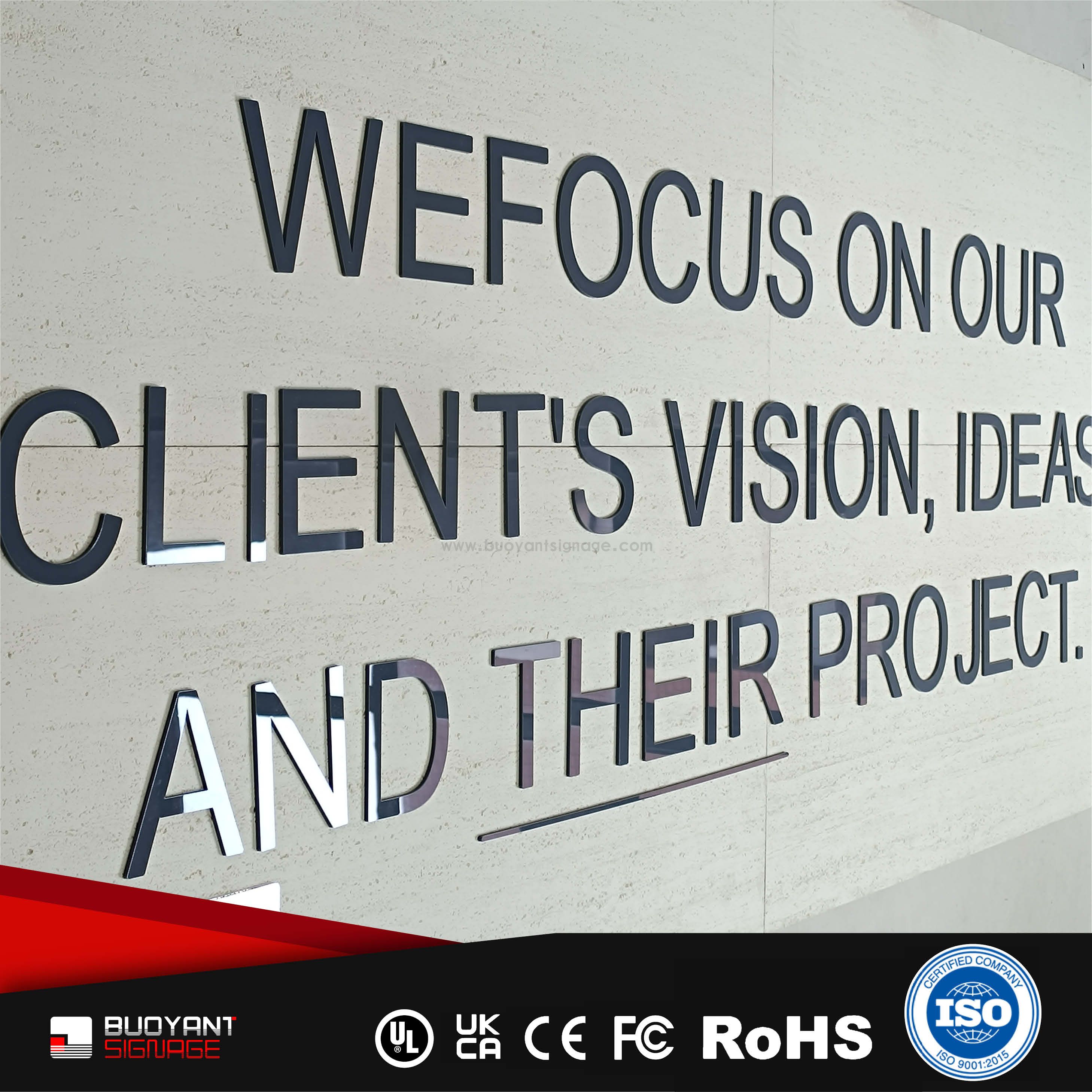 Professional Custom Welcome Logo Non-Illuminated Solid Signs for Enterprise Brand Upgrade（(A3DNIS-S4