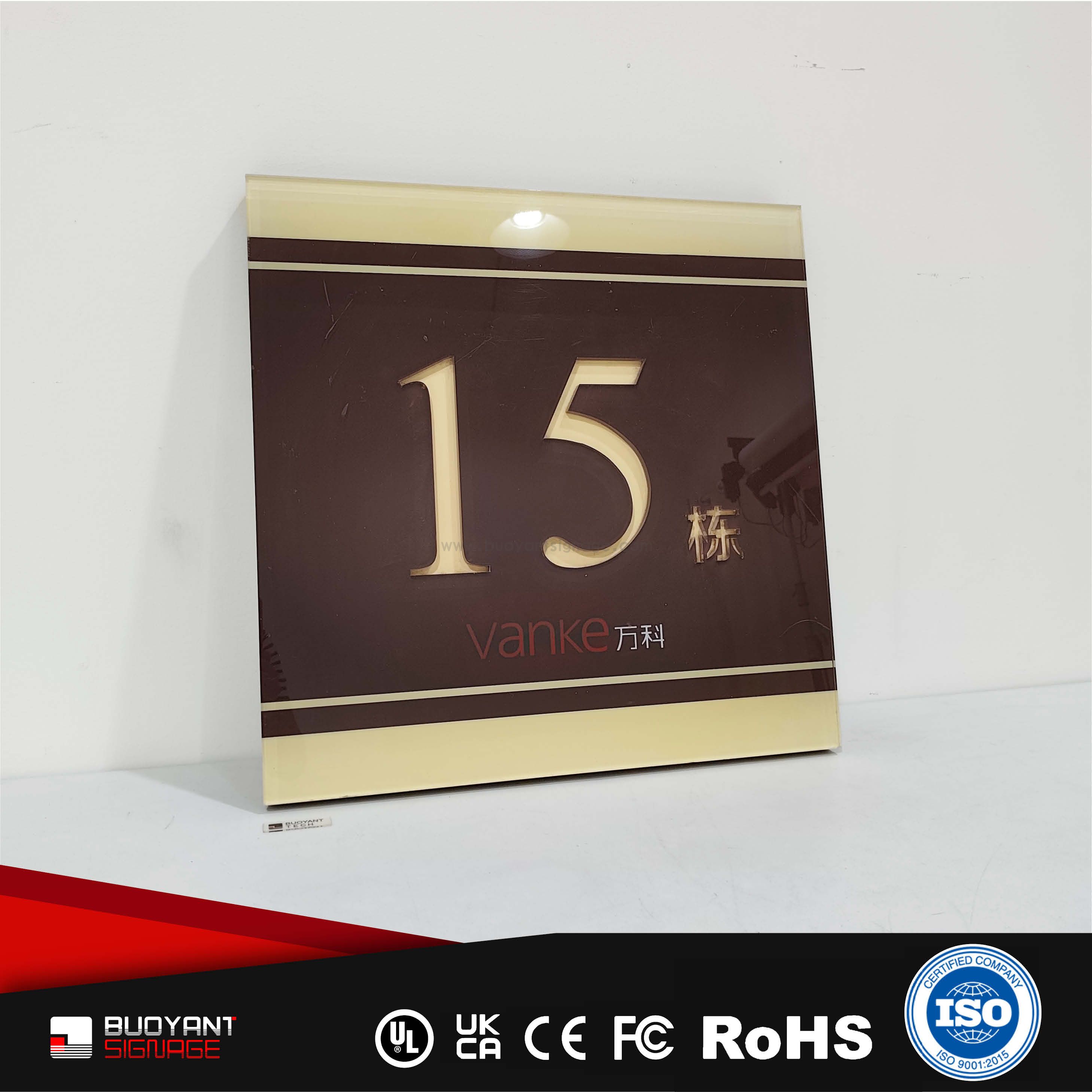 Professional manufacturer of high-quality acrylic residential building unit plates（ISRM-72）