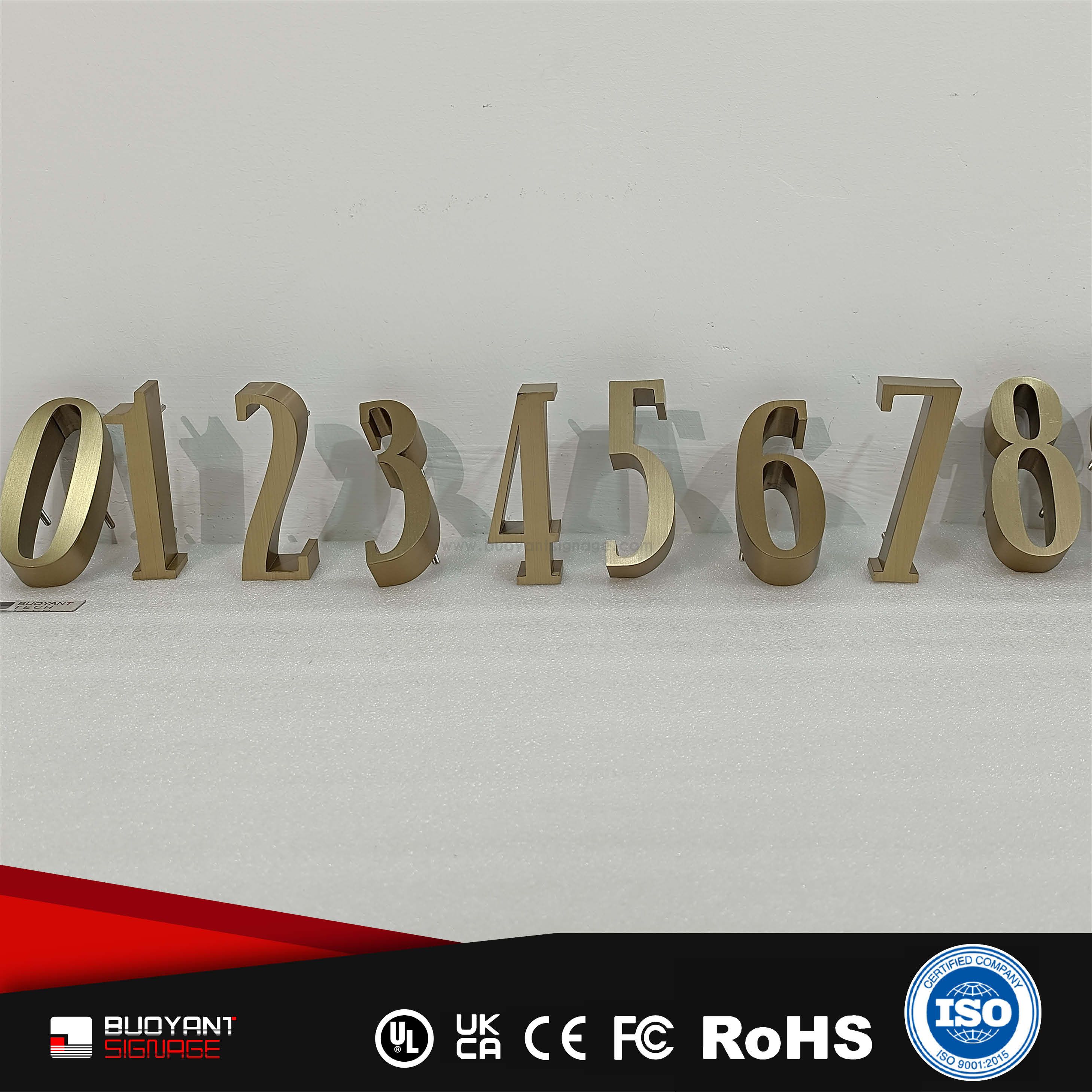 Professional Manufacture Gold Digital Room Signs for Hotel & Residence (Bulk Custom)（ISRM-N22）