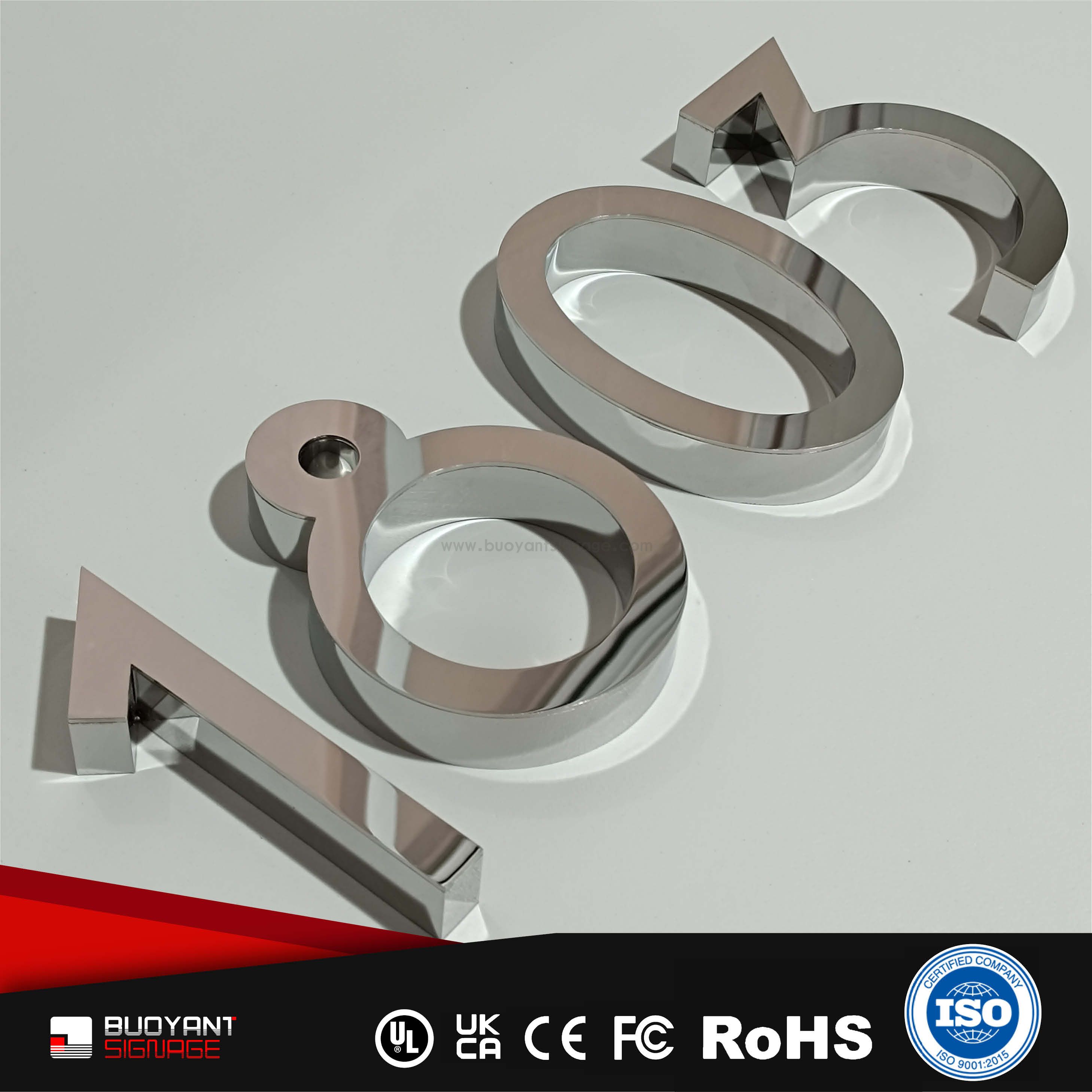 Professional Manufacture Mirror Digital Room Signs for Hotel & Residence (Custom)（ISRM-N23）