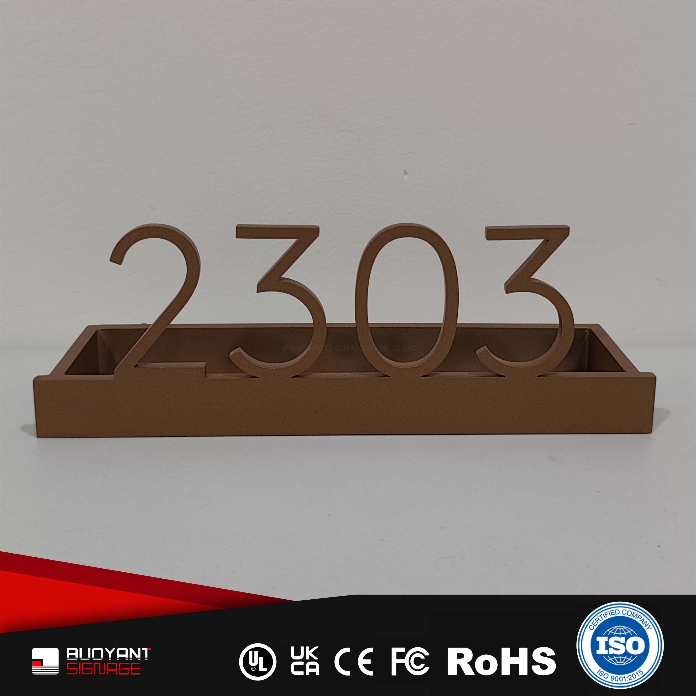  Gold Digital Room Signs for Hotel & Residence (Custom)（ISRM-N11）