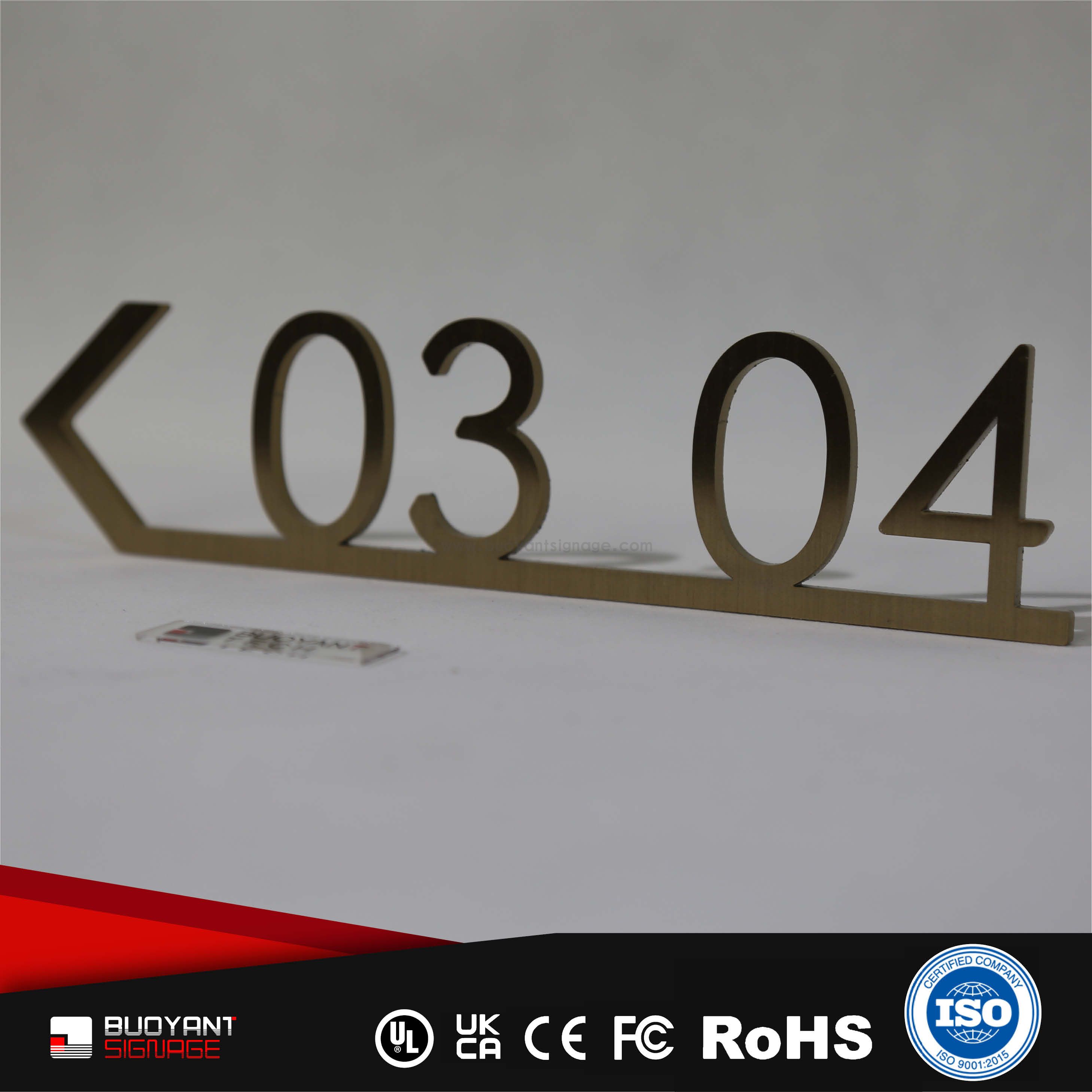 Custom Solid Digital Room Plates for Hotel & Residence（ISRM-N02）