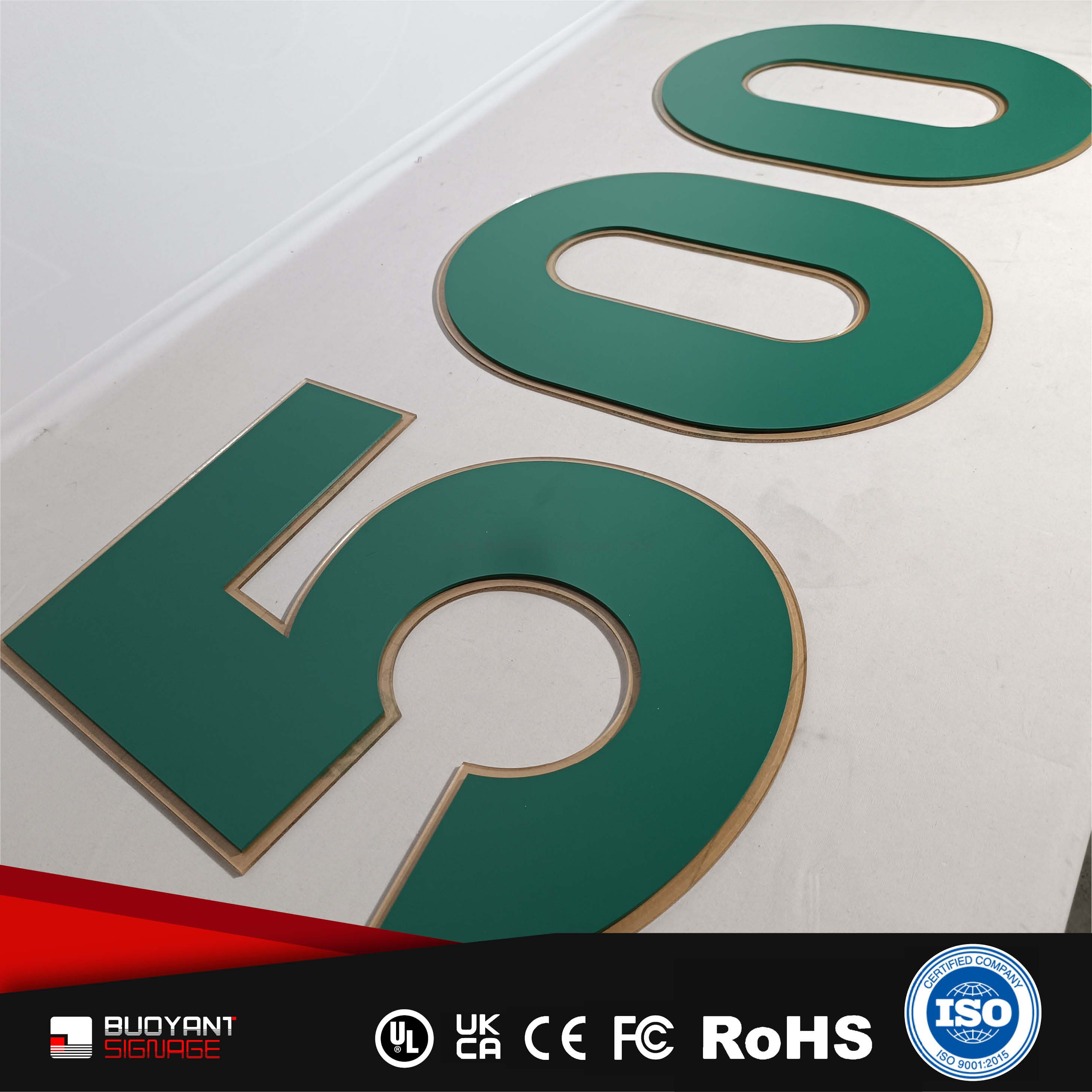 Green Digital Room Plates for Hotel & Residence (Bulk)（ISRM-N12）