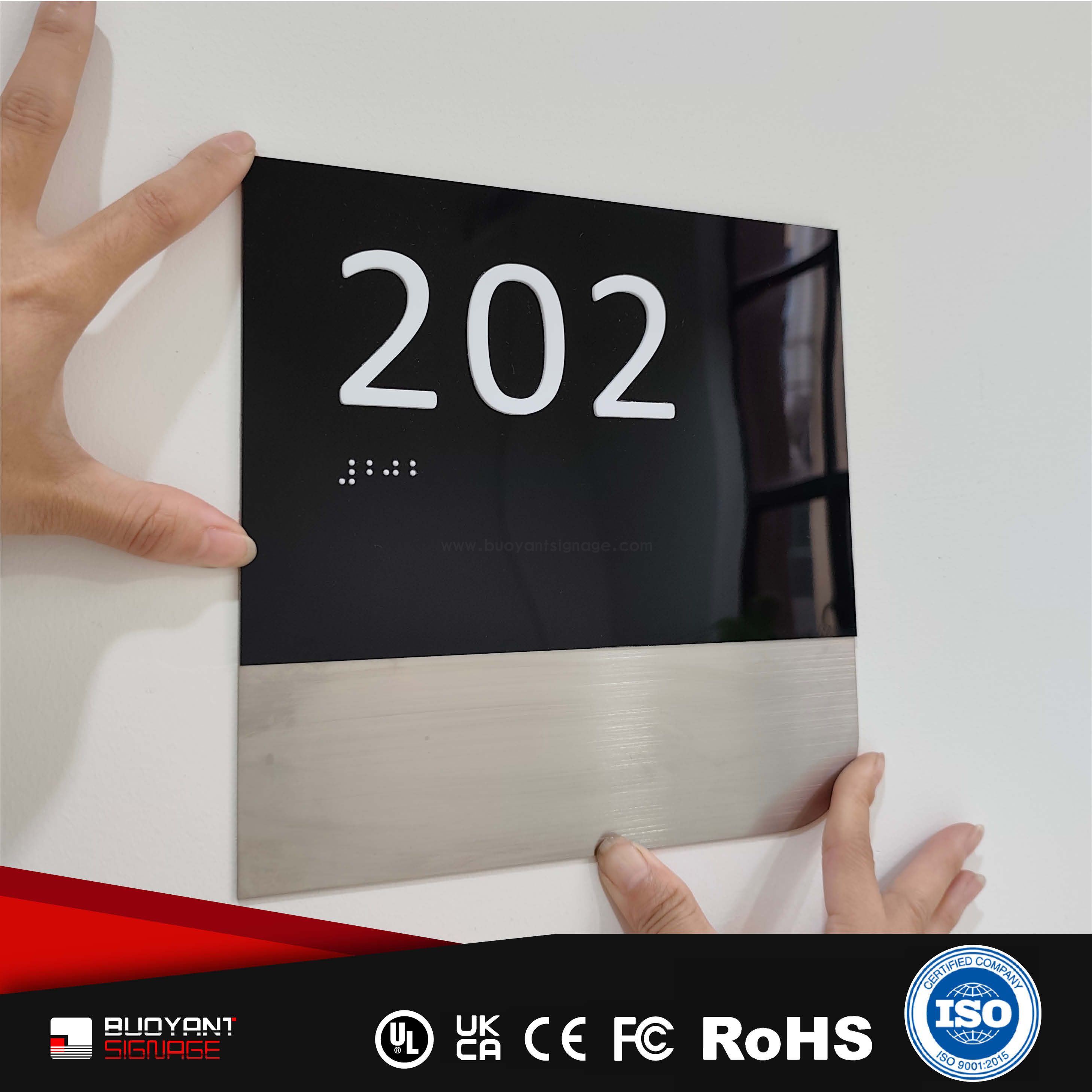 Double-Sided Room Number Plates (Residence Bulk Custom)（ISRM-RP16）