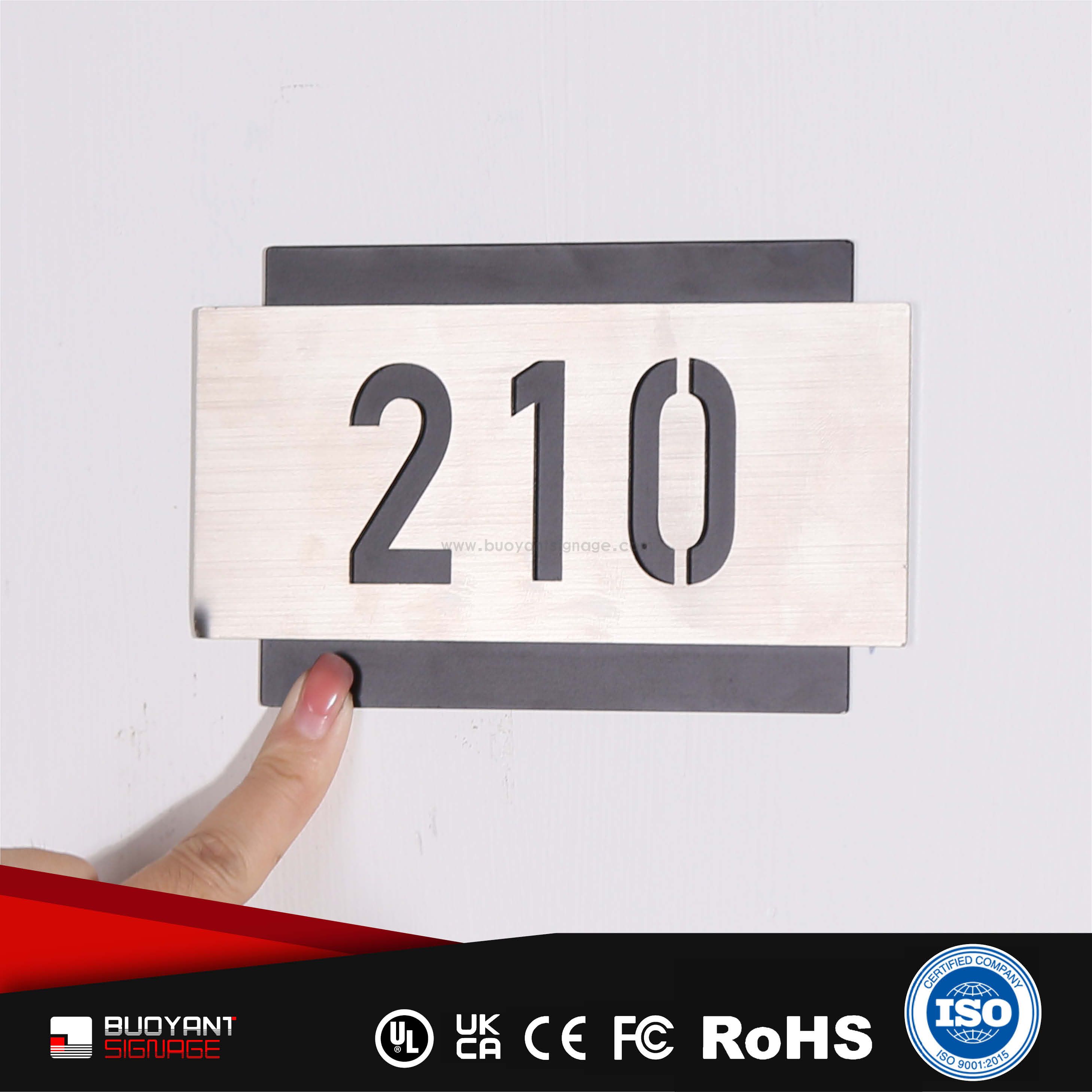 Stainless Steel Room Number Plates (Resi