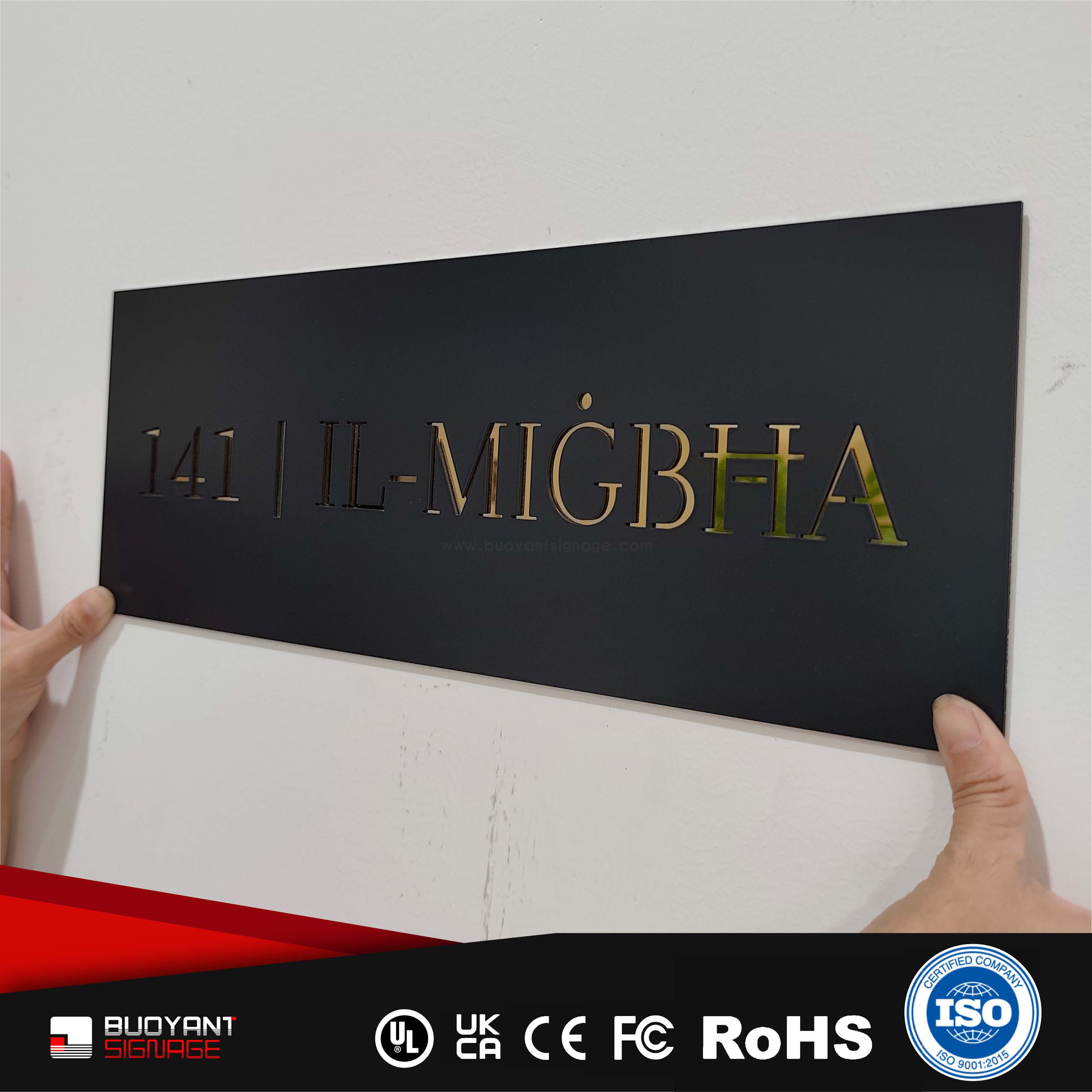 High-End 3D Texture Room Number Signs (H