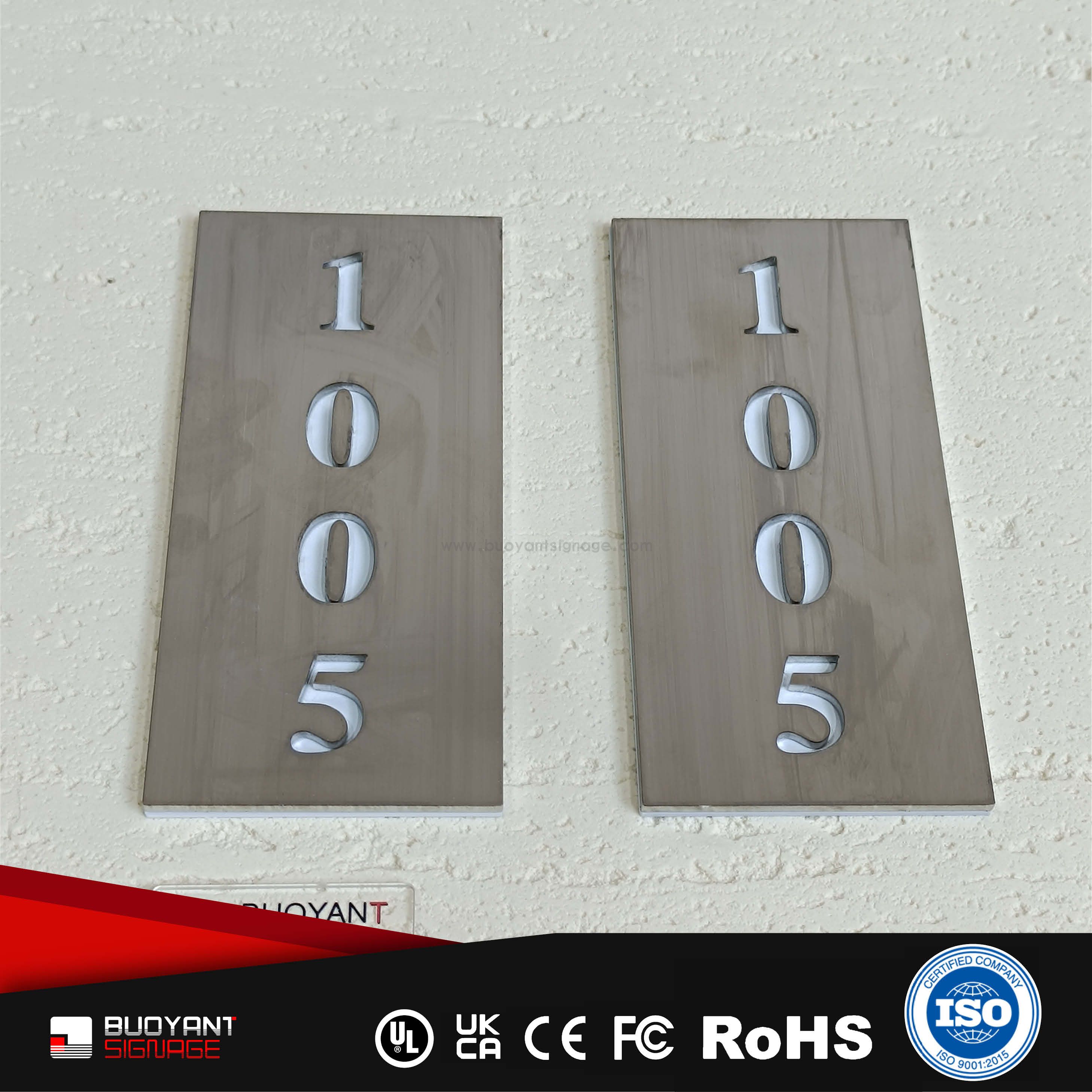  Brushed Metal Identification Plates (Re