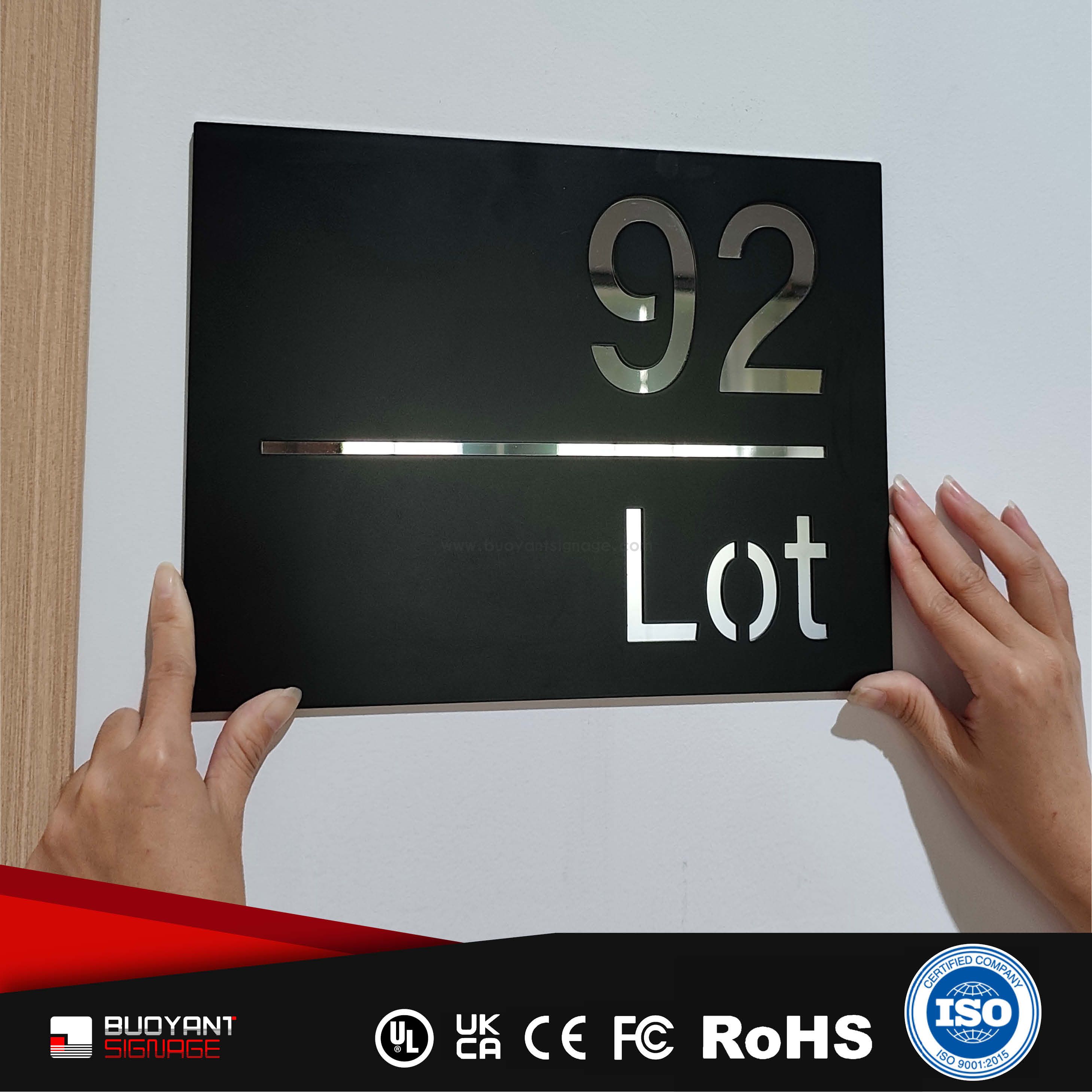  Minimalist Black Room Number Plates (Co