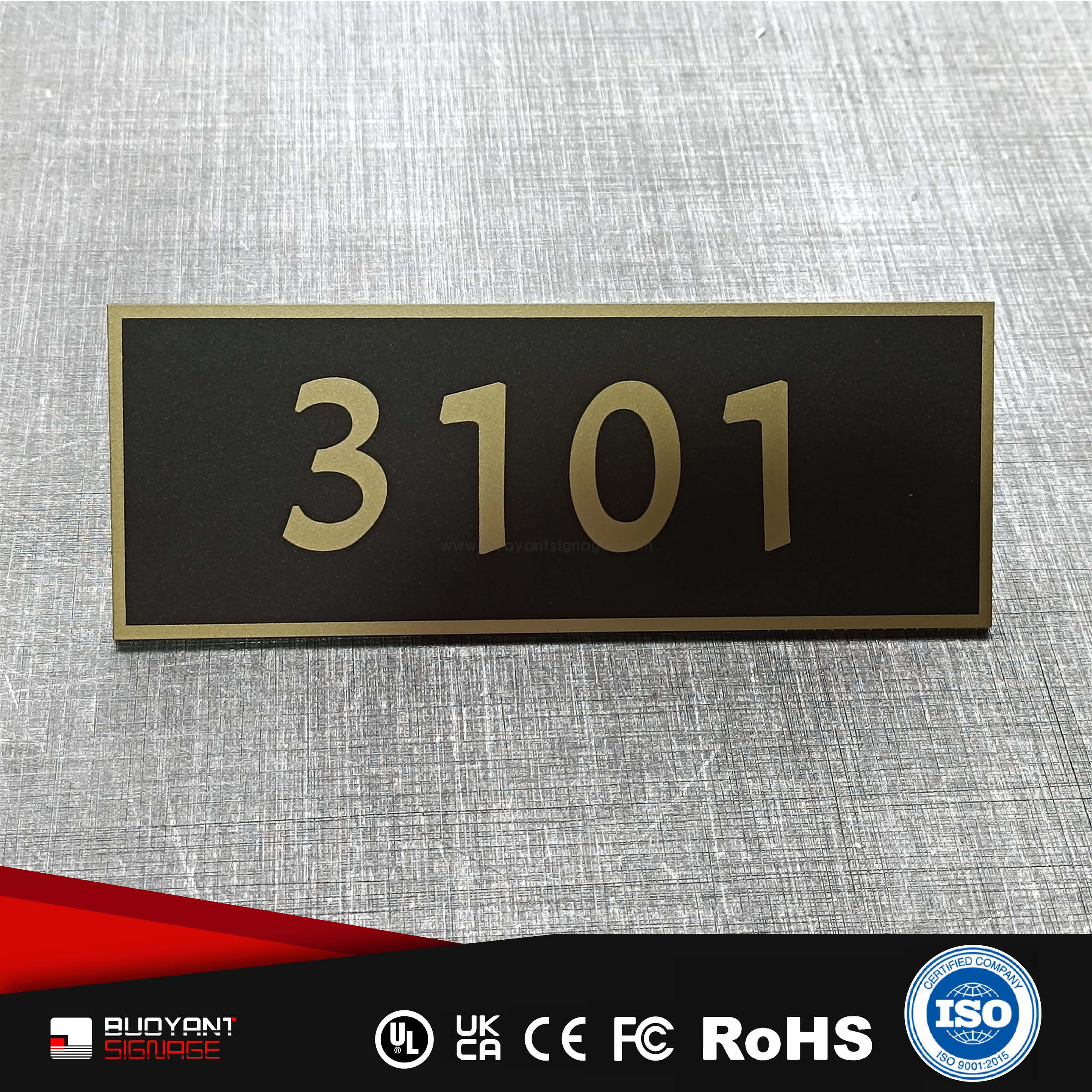 Metal Room Number Plates (Hotel/Residenc
