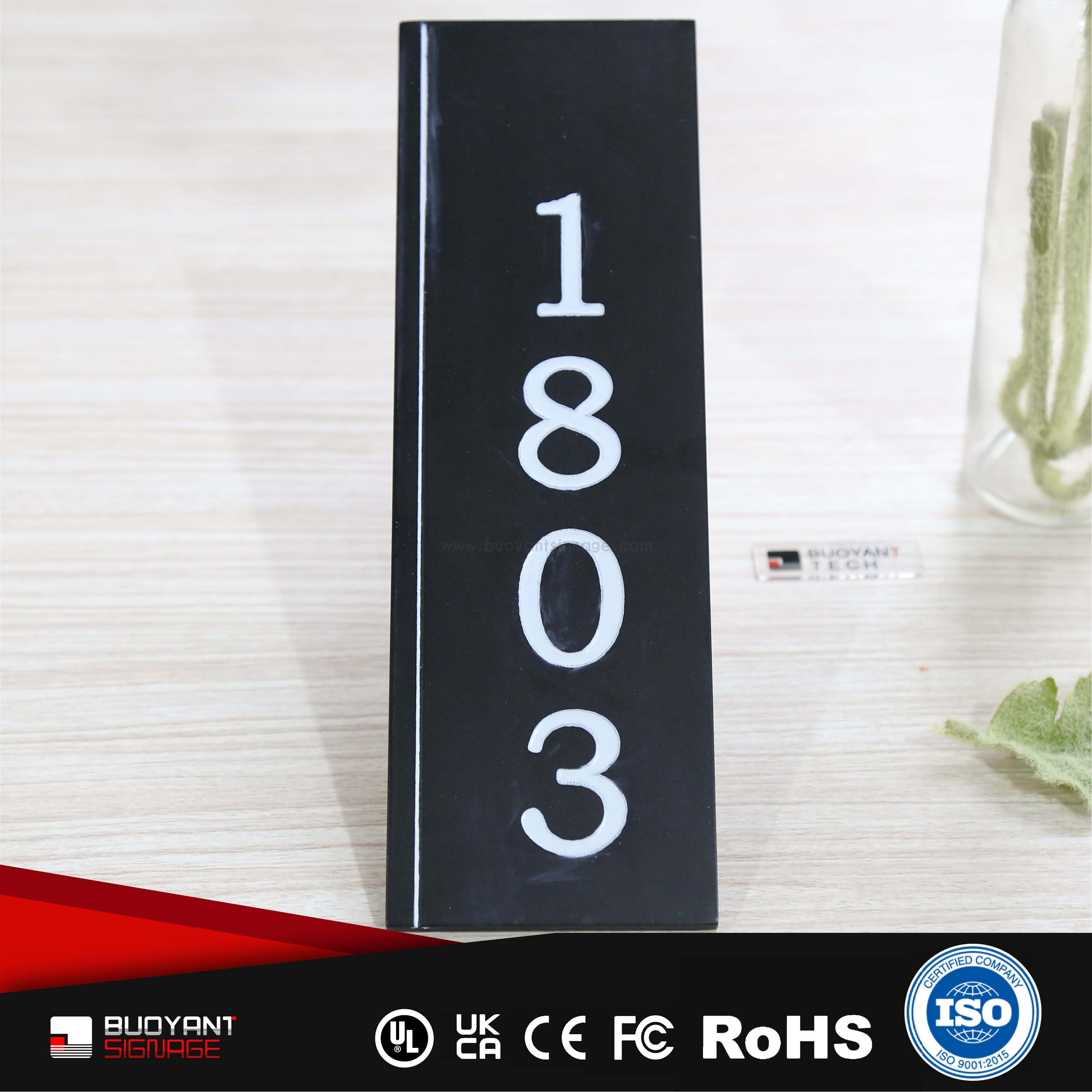 Vertical Room Number Plates (Residence/H